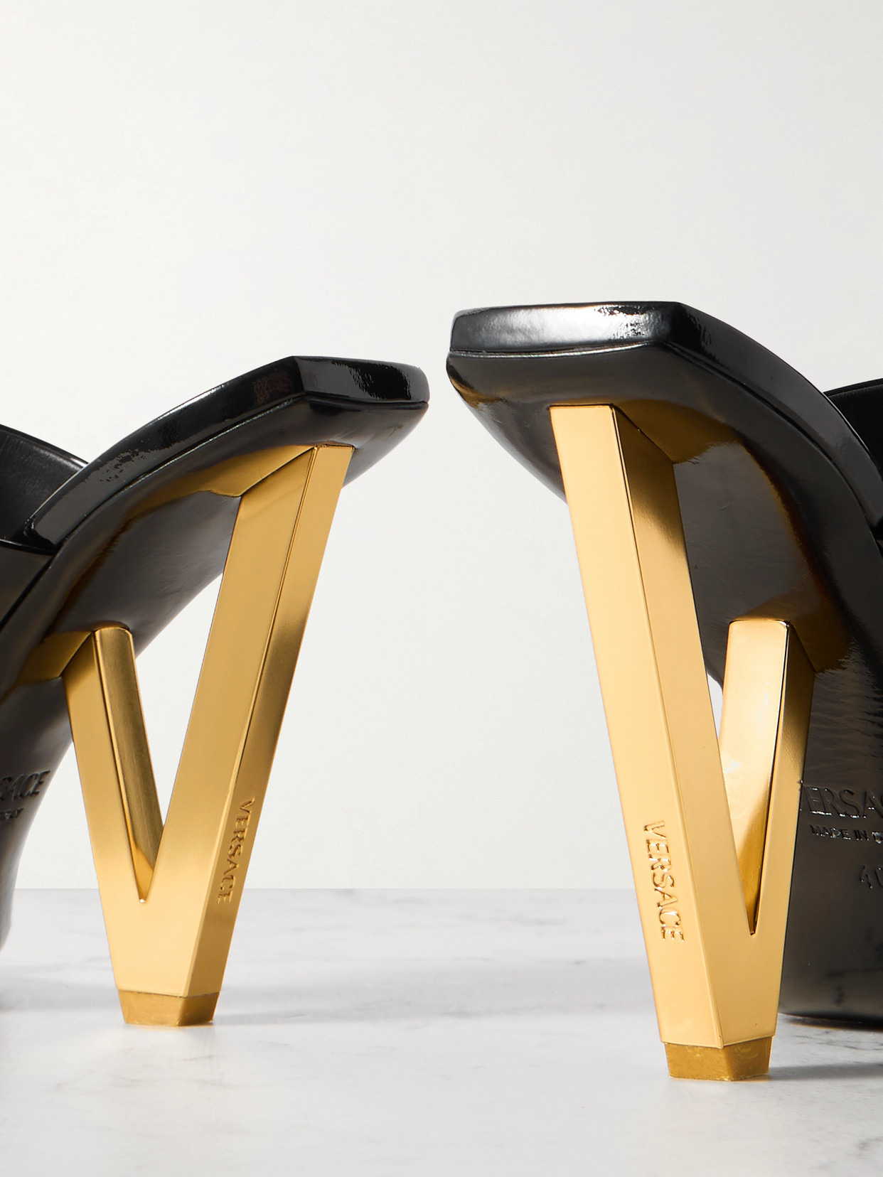 Embellished Patent-leather Sandals - 4