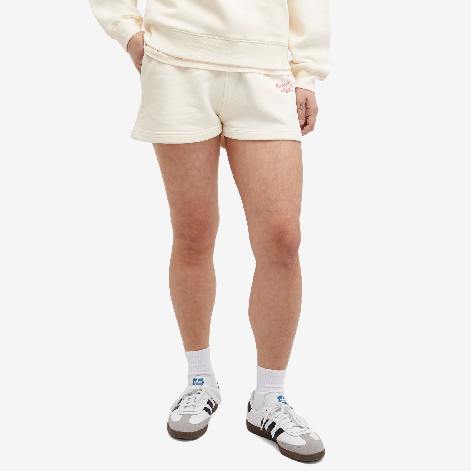 Maison Kitsune Handwriting Logo Regular Jog Shorts - 2