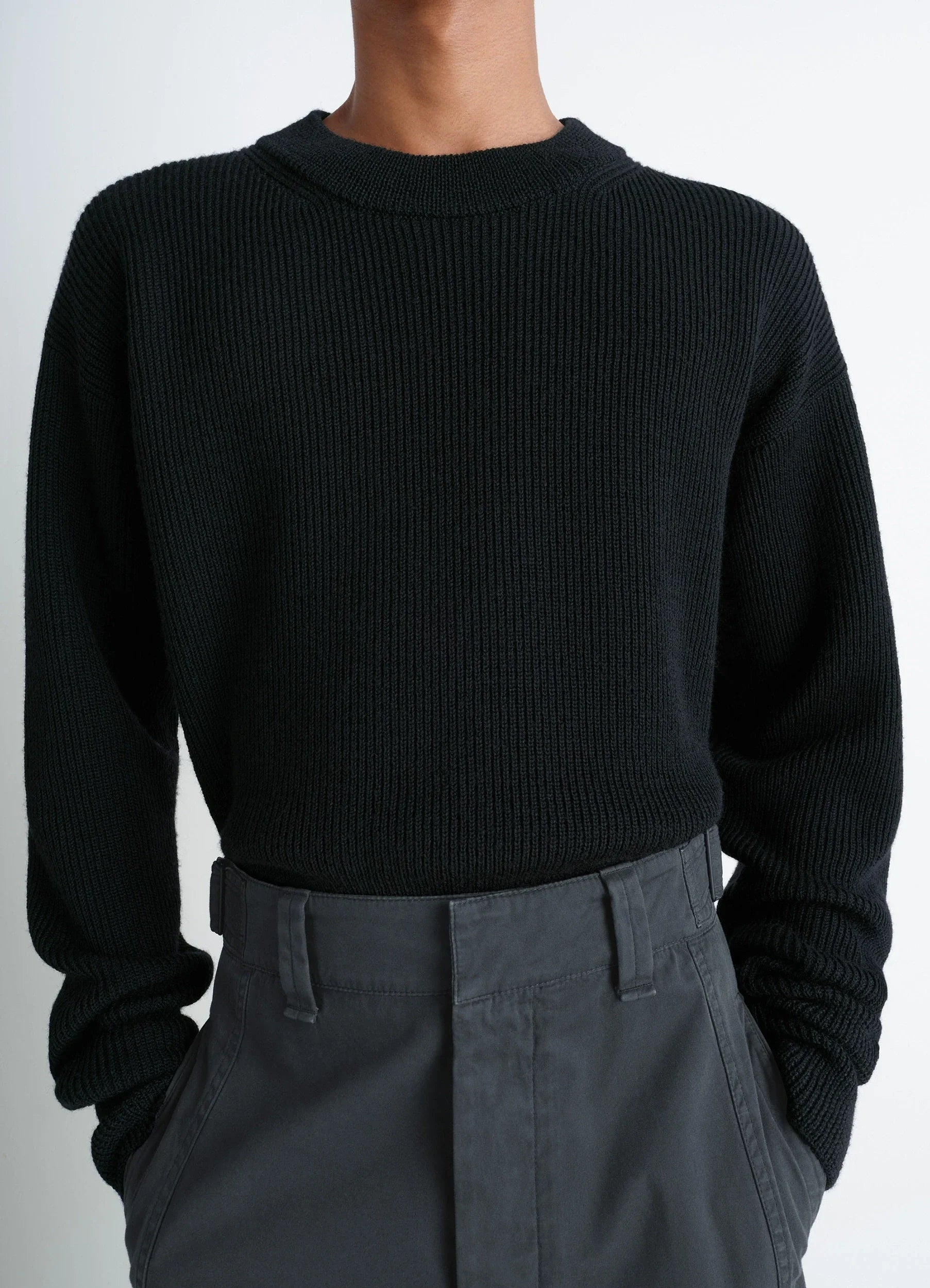BOXY ROUND NECK SWEATER - 4