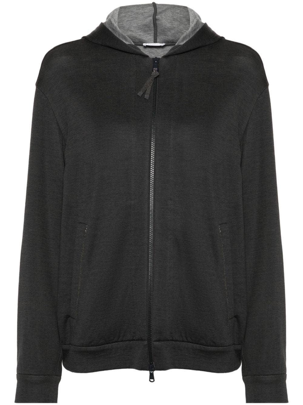 mÃ©lange zip-up hoodie - 1