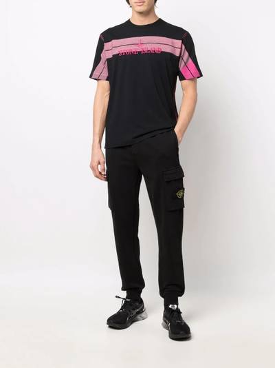 Stone Island logo-embroidered striped T-shirt outlook