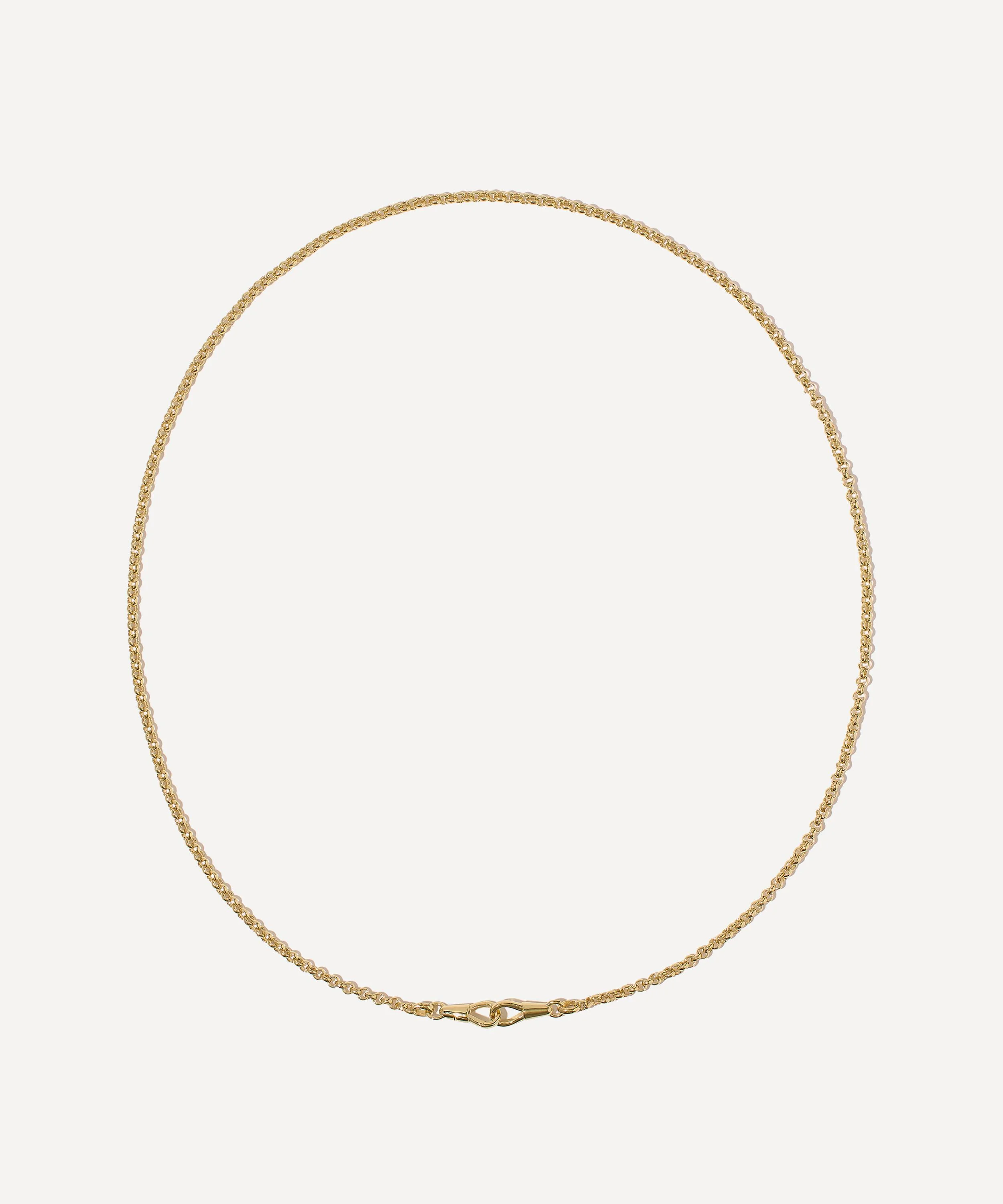 14ct Gold-Plated Vermeil Silver Mini Locked Necklace - 1