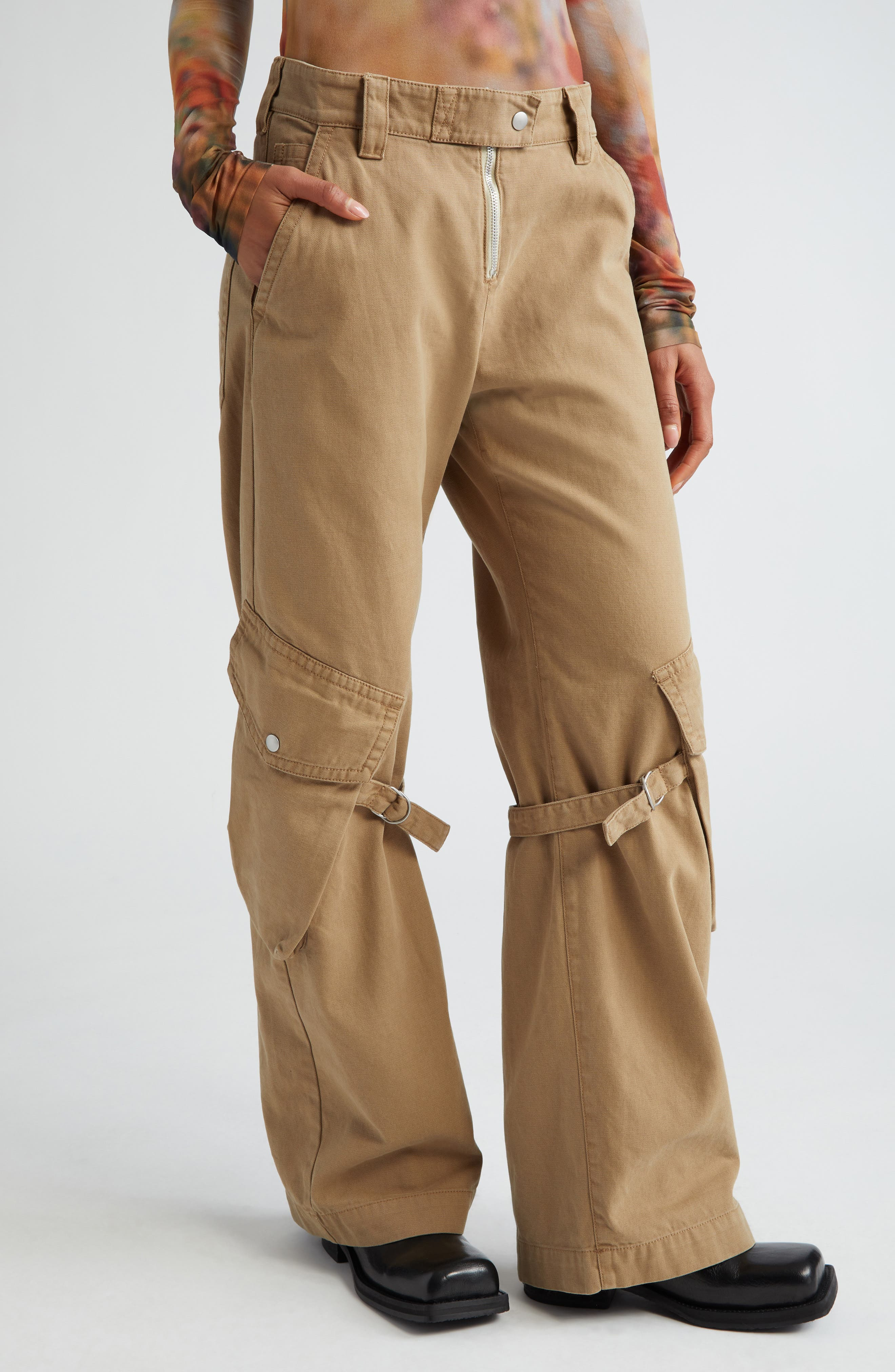Potinal Cotton Canvas Cargo Pants - 5