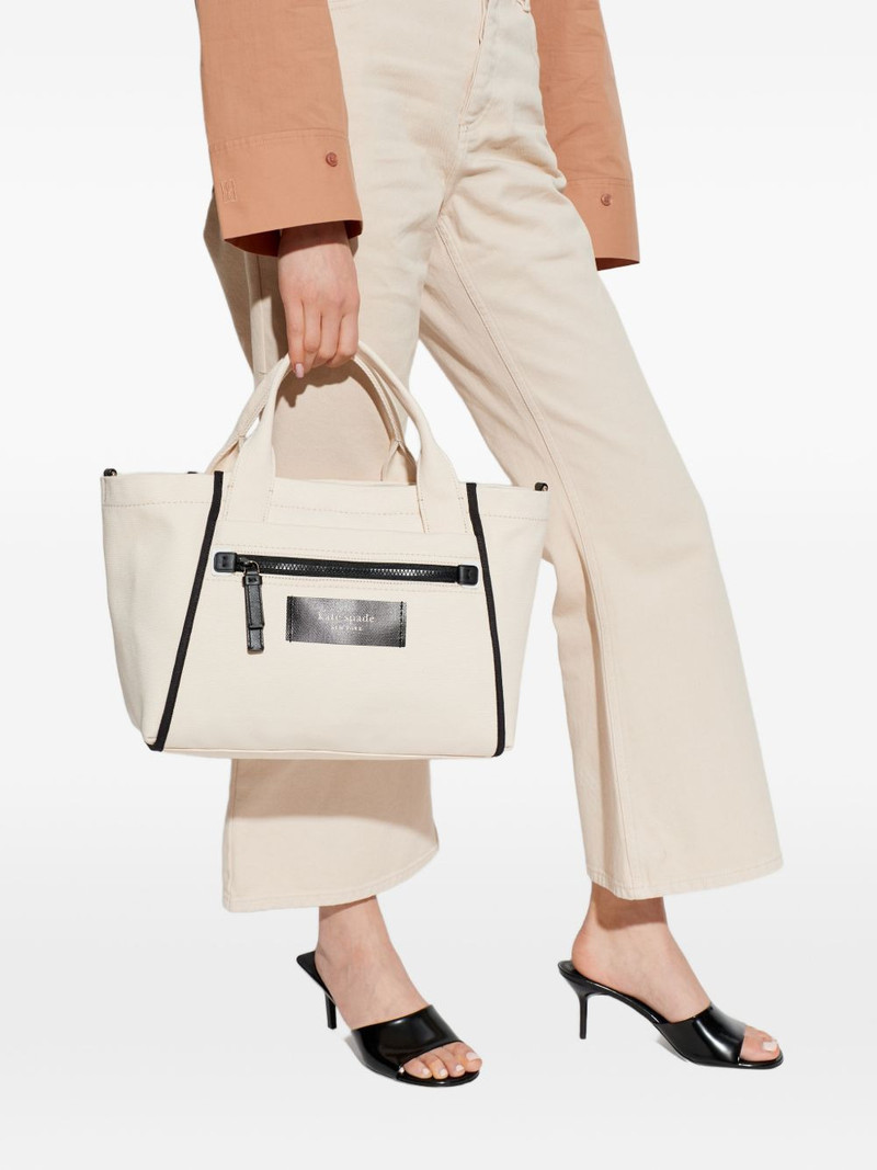 kate spade Dash ziped-pocket contrasting-trim tote bag outlook