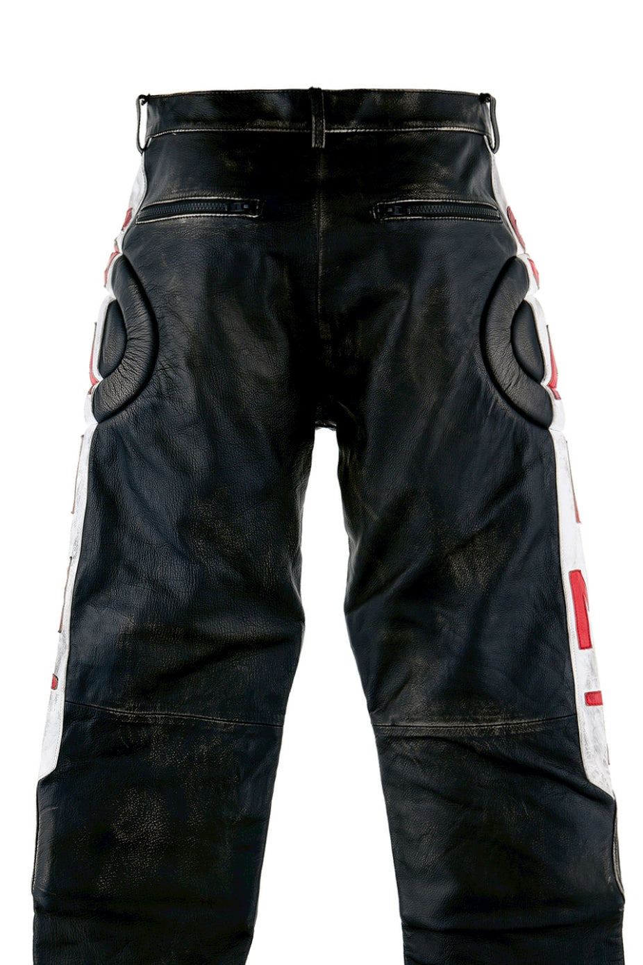 LEATHER PANTS/RACER / BLK - 5