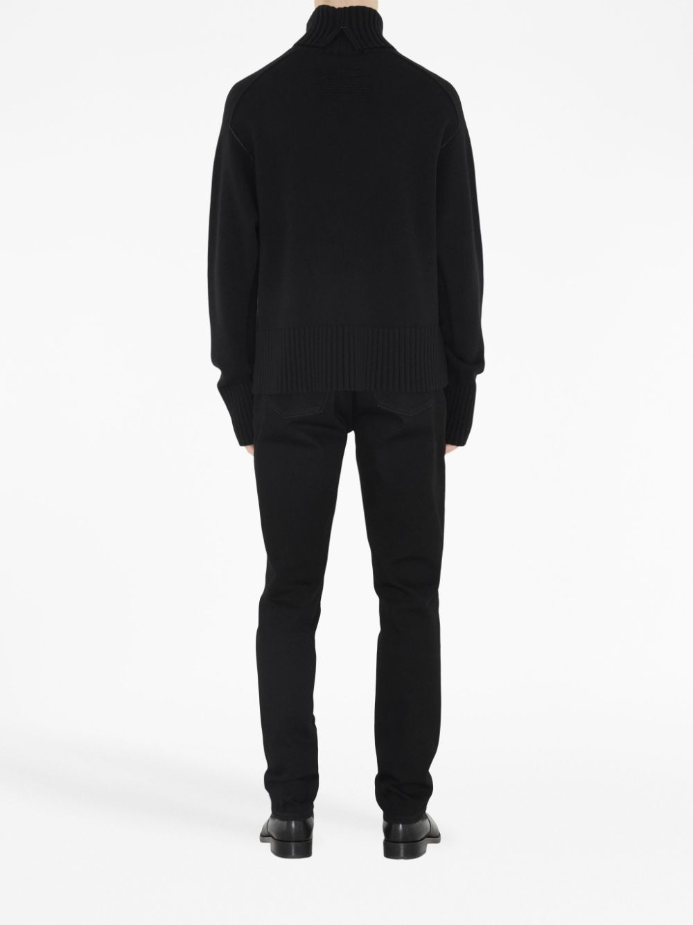 straight-leg stretch-cotton jeans - 4