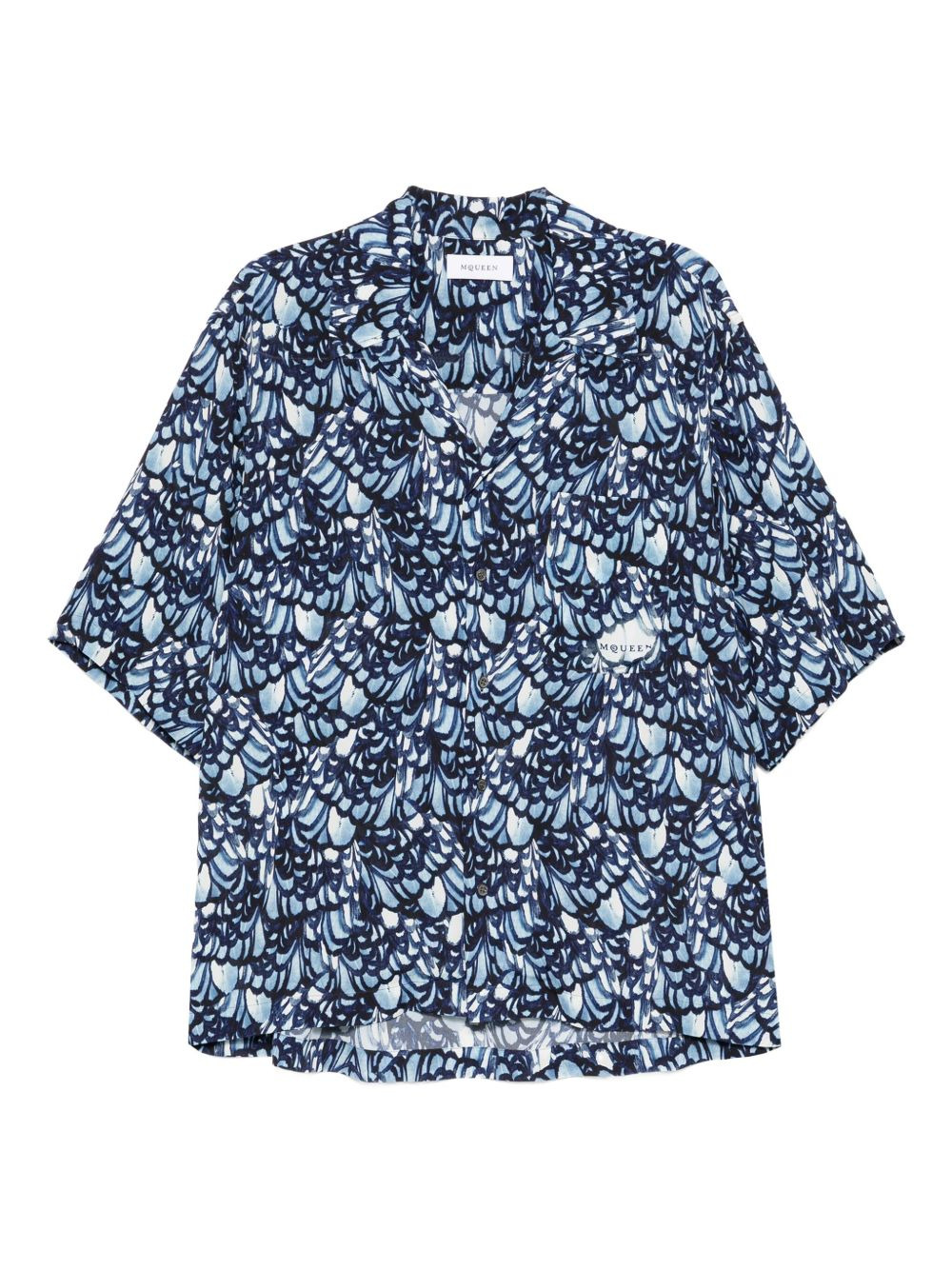 FEATHER-PRINT SHORT-SLEEVE SHIRT - 1