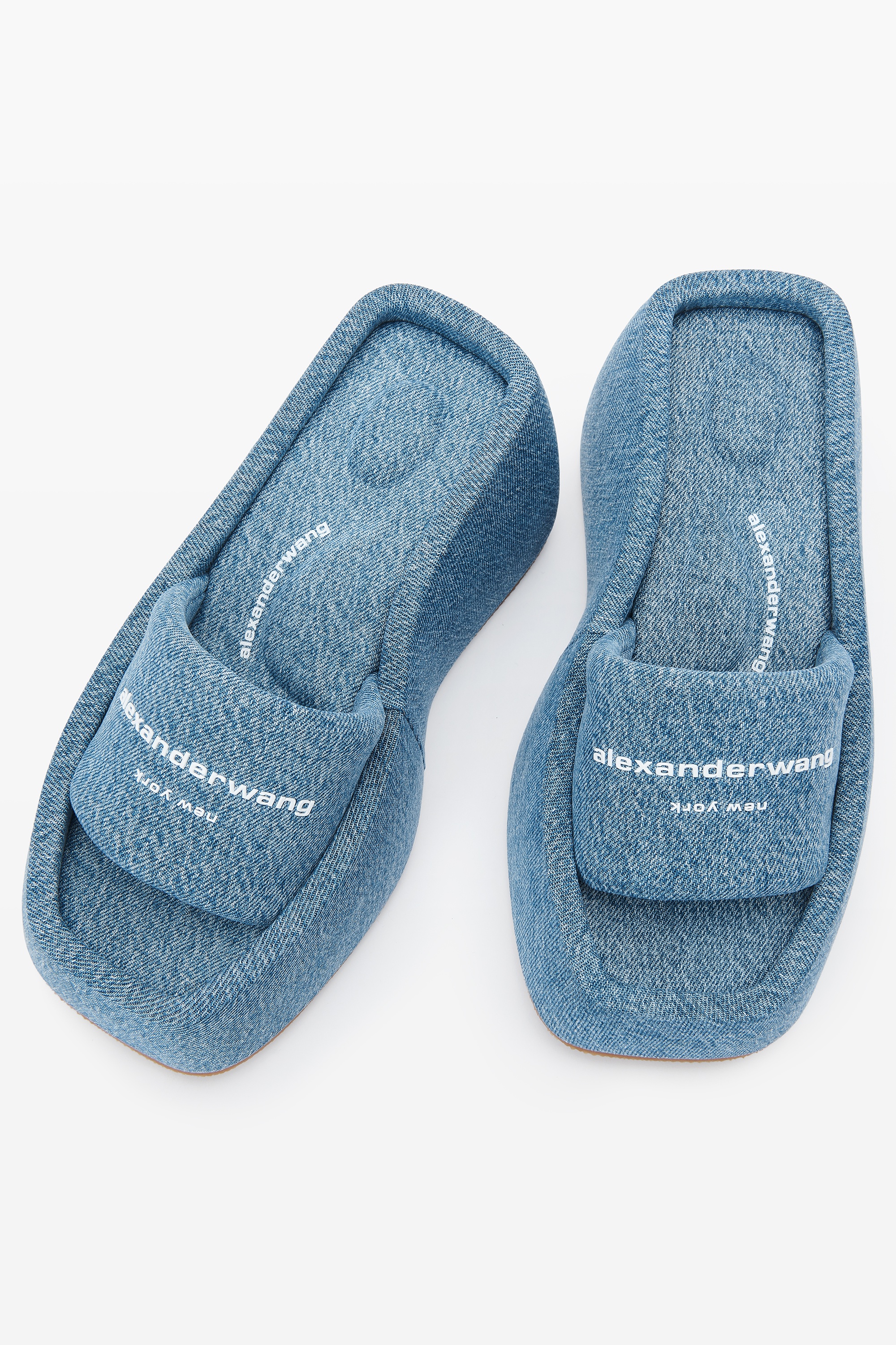 TAJI PLATFORM SANDAL IN WASHED DENIM - 2