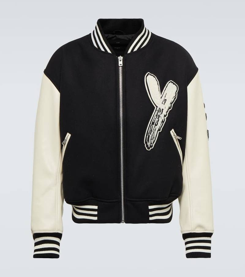 logo-print varsity jacket 1