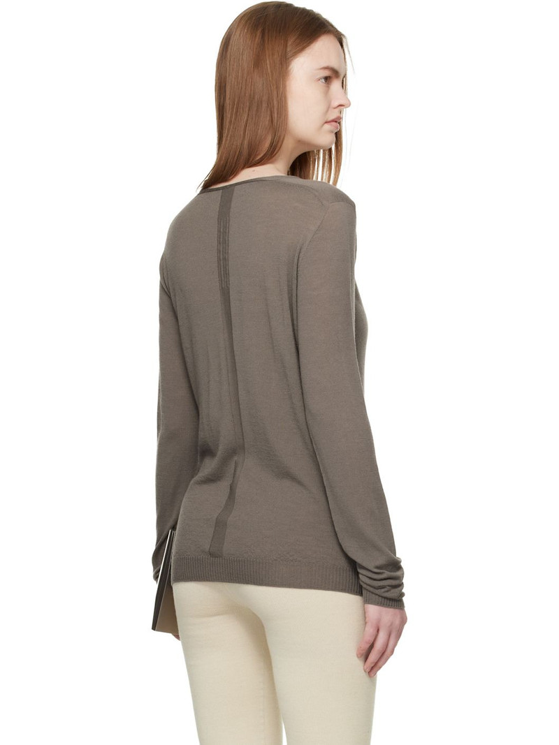 Gray Temple Extreme V Neck Pull Sweater 3