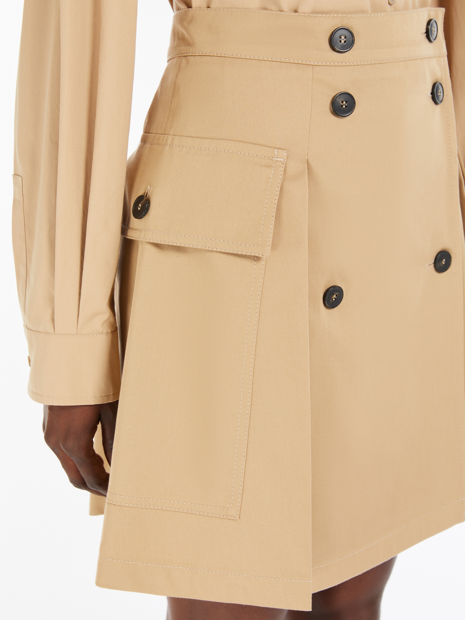 ZEBIO Short skirt in cotton gabardine - 5