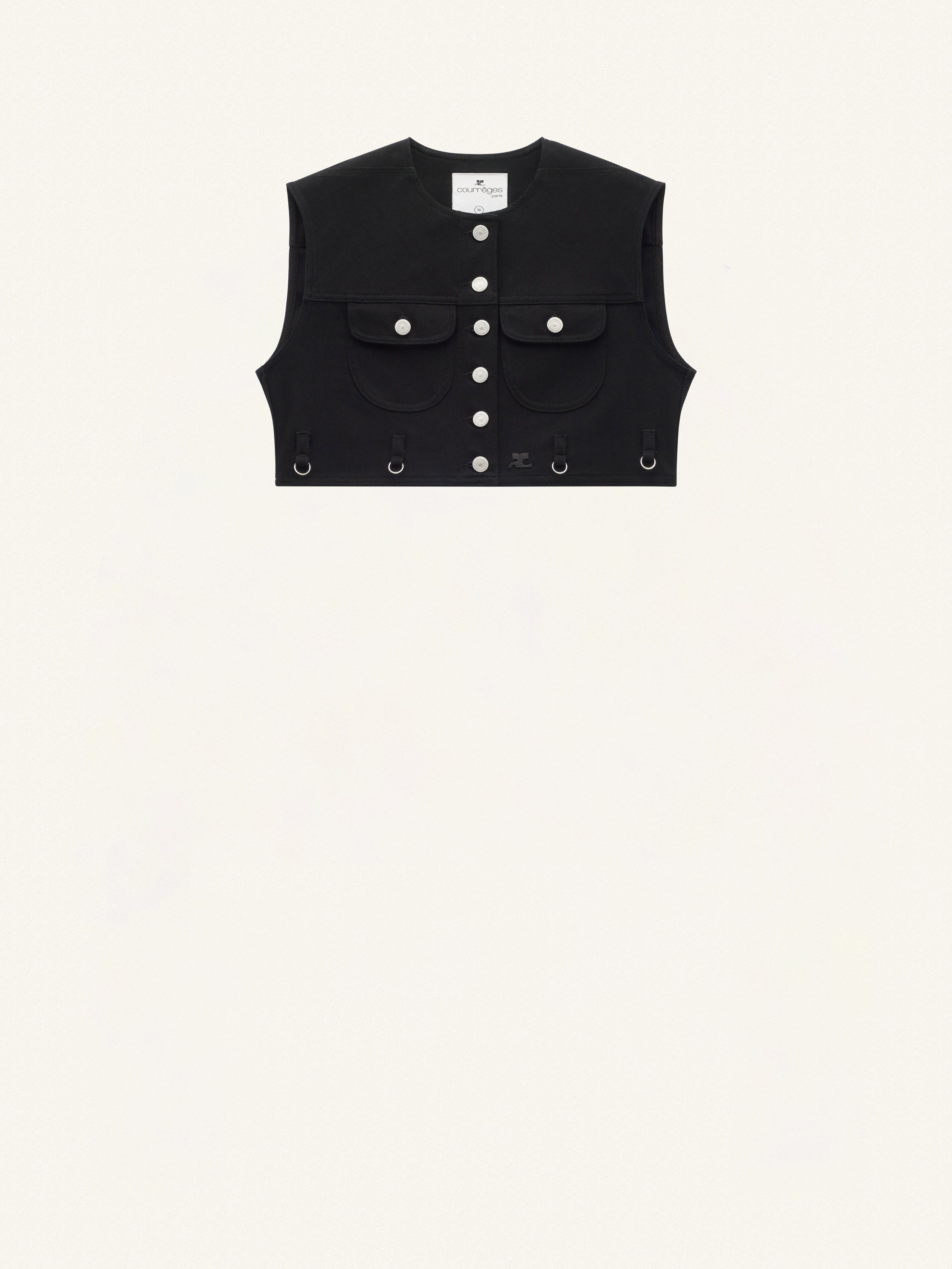 MULTIFLEX DENIM CROPPED VEST - 1