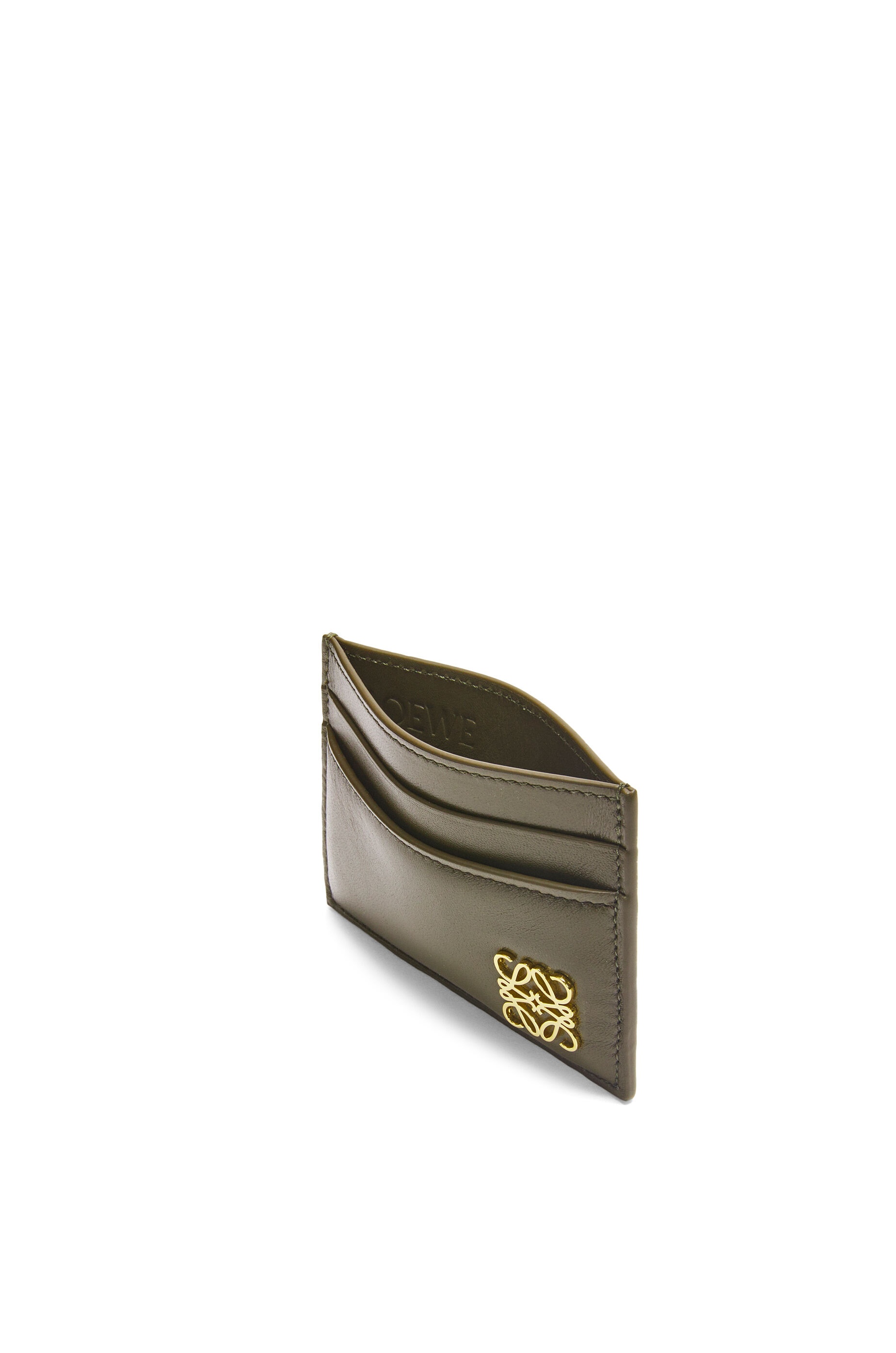 Puffer Anagram plain cardholder in shiny nappa calfskin - 2