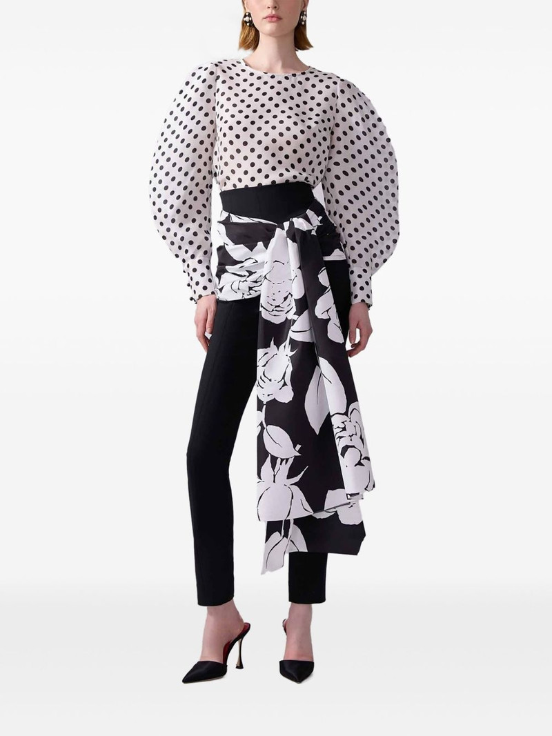 CAROLINA HERRERA polka-dot silk blouse outlook
