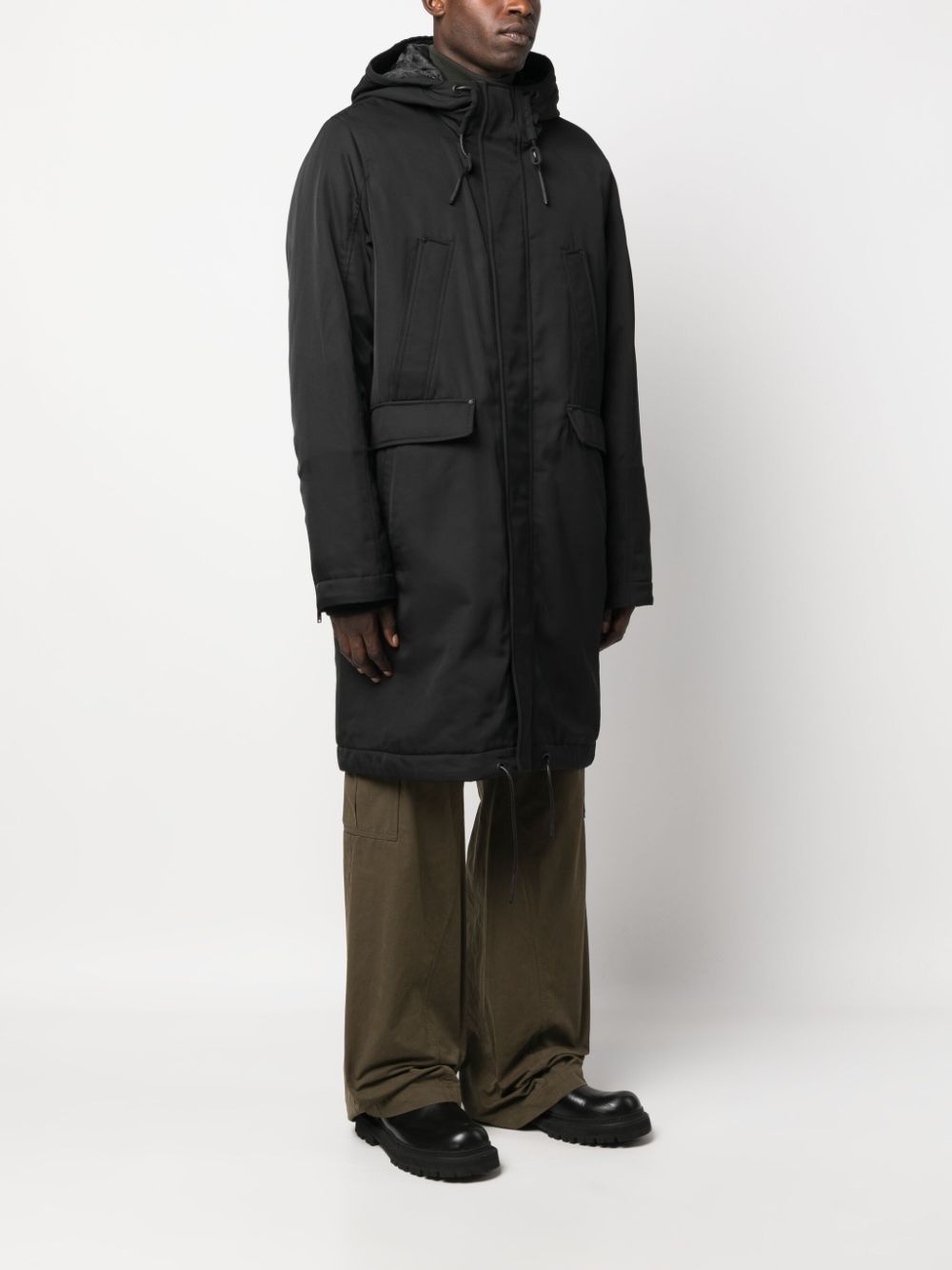 hooded parka coat - 3