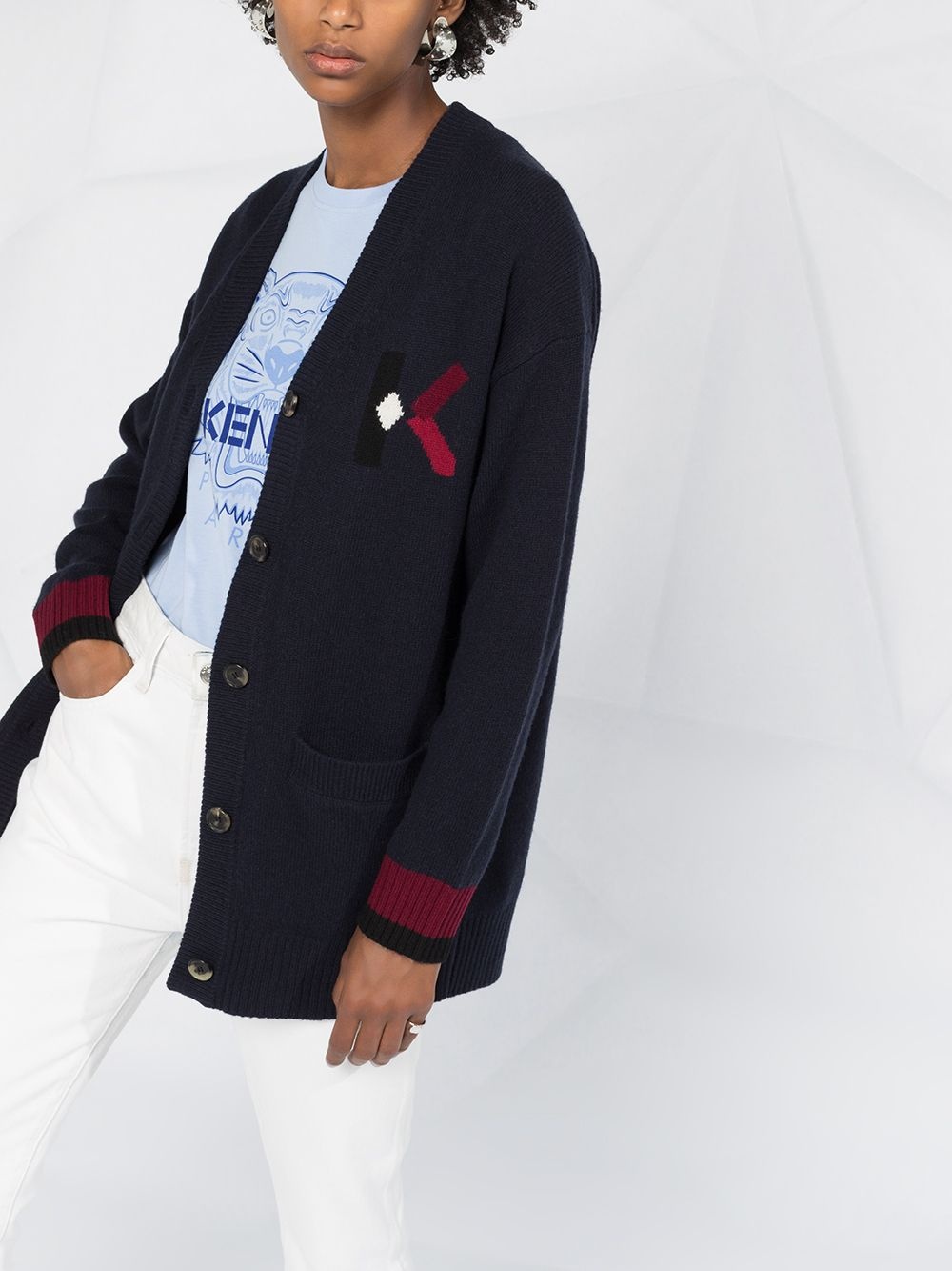 K logo cardigan - 3