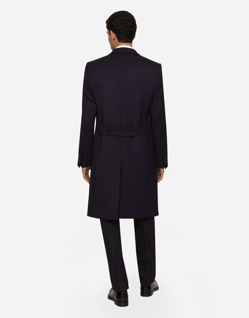 Single-breasted technical stretch wool coat 3