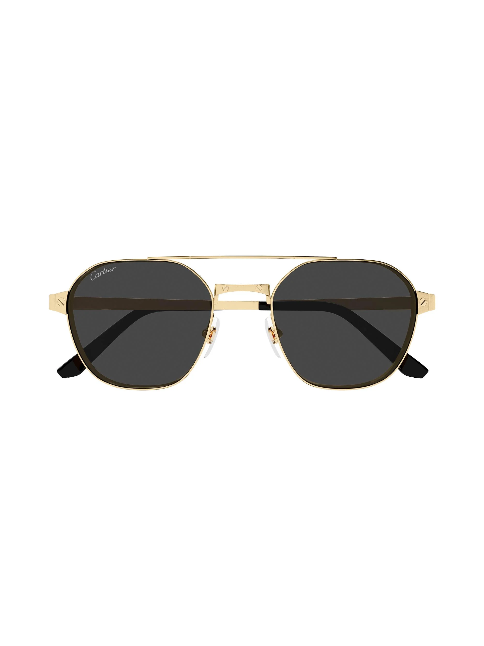Men's Santos Classic 52MM Aviator Sunglasses - Gold Black - 1