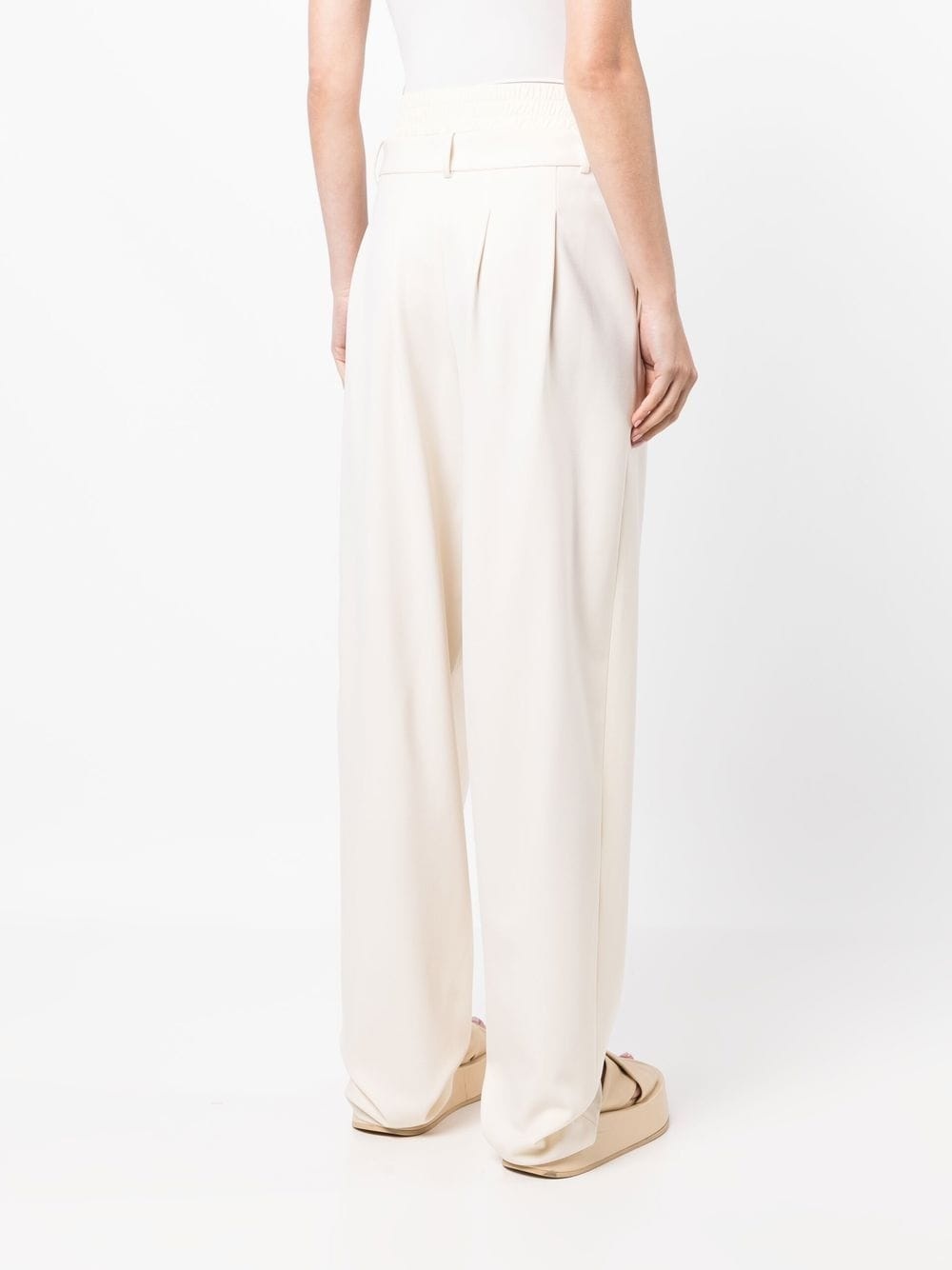 double-waist straight-leg trousers - 4
