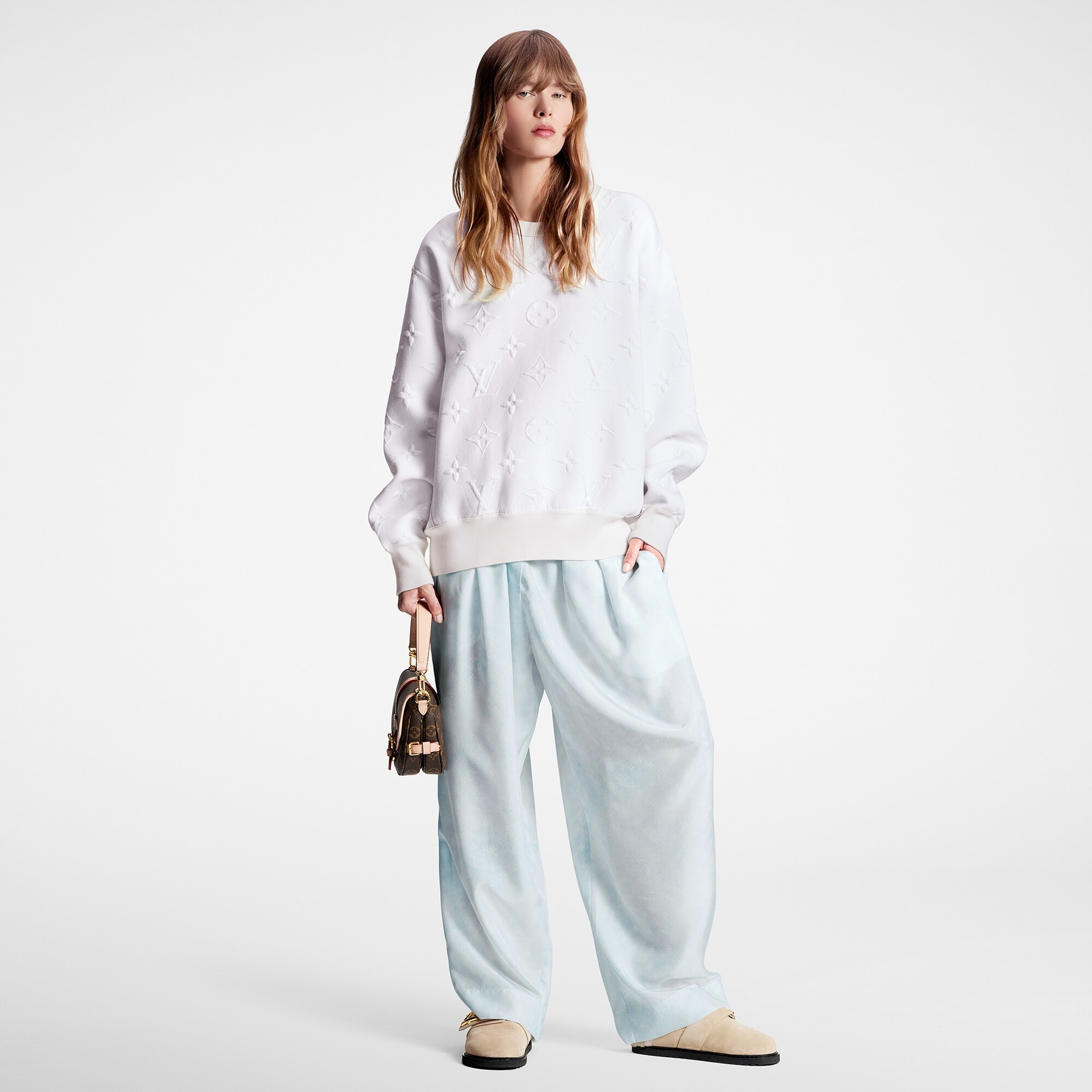 Monogram Cloud Baggy Pajama Pants - 4