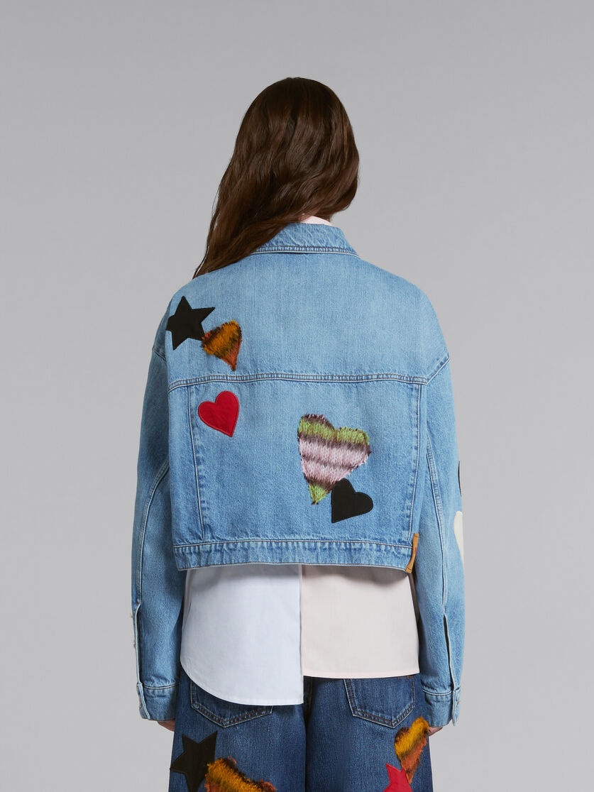BLUE DENIM JACKET WITH PATCHES - 3