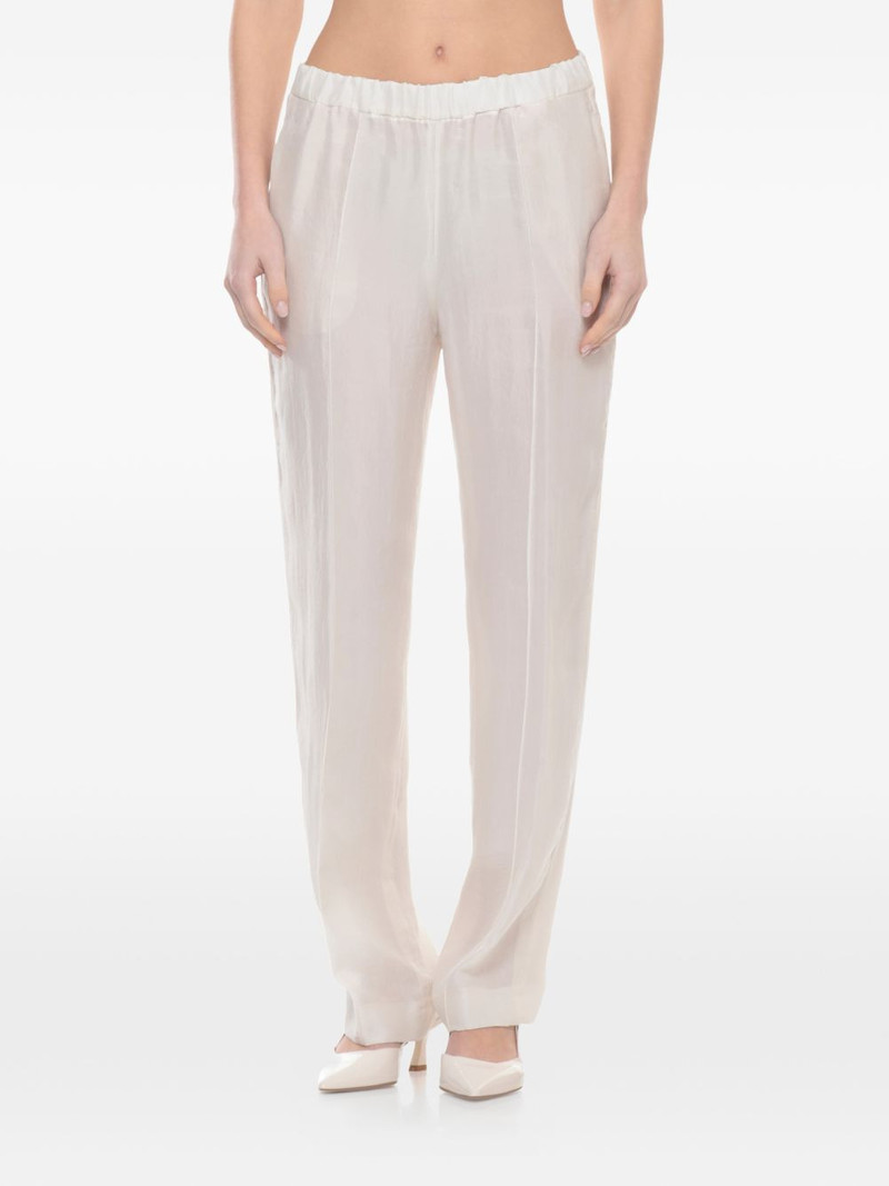 elasticated-waist tapered trousers 3