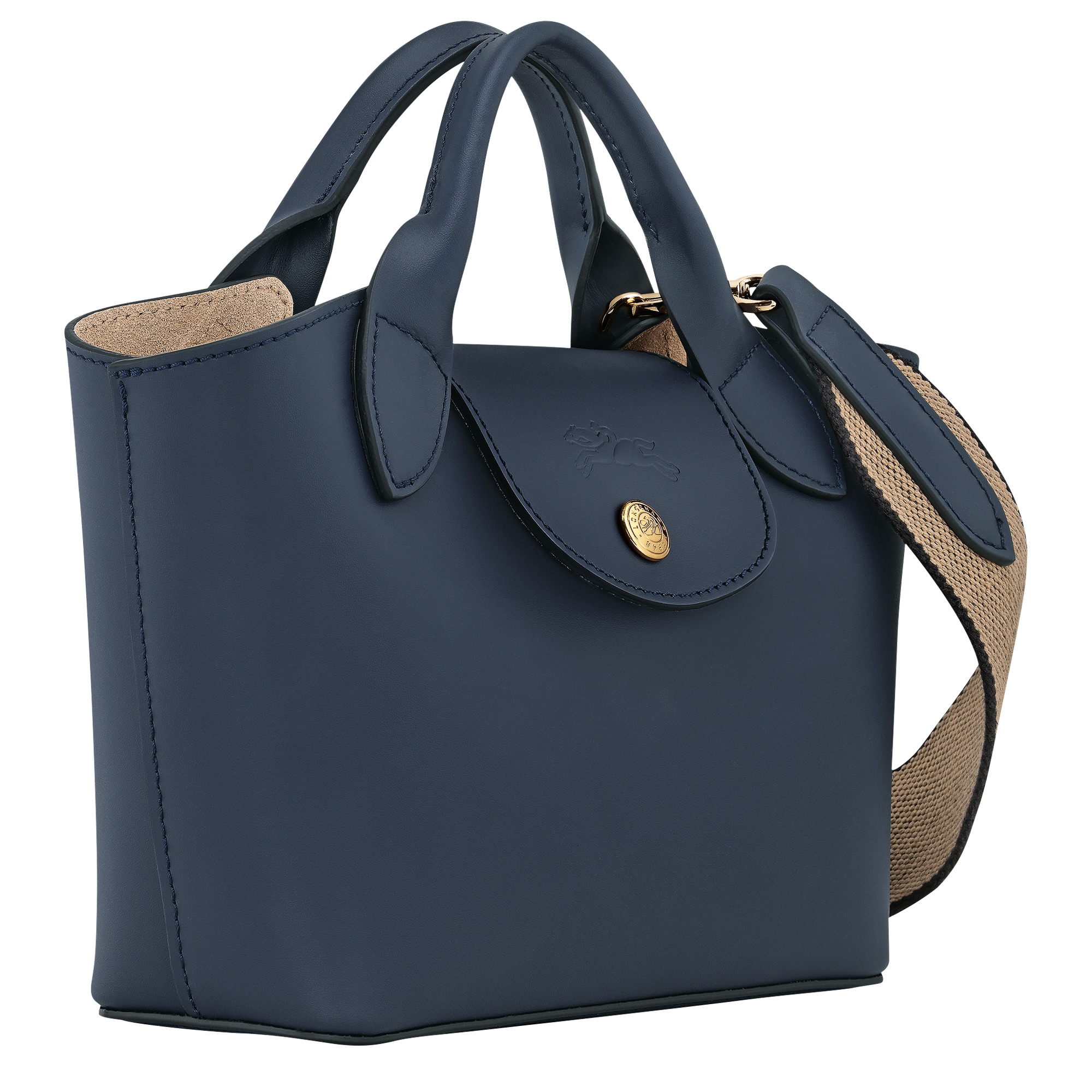 Épure XS Tote bag Navy - Leather - 3