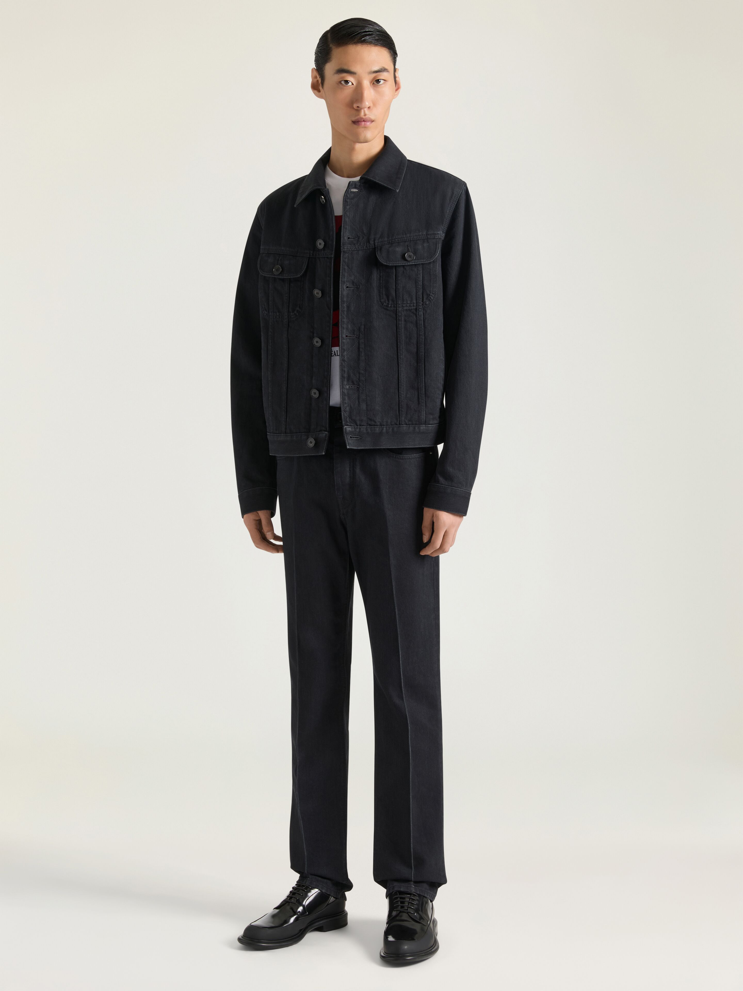 JACKET IN BLACK DENIM - 2