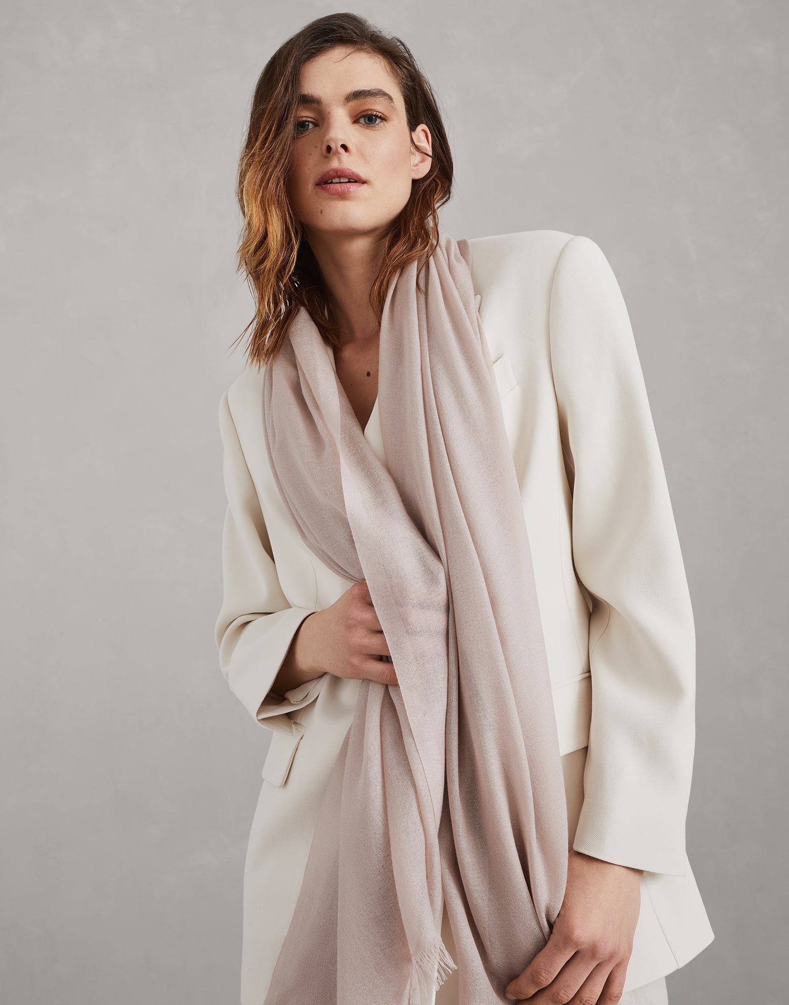 Cashmere and silk scarf - 4