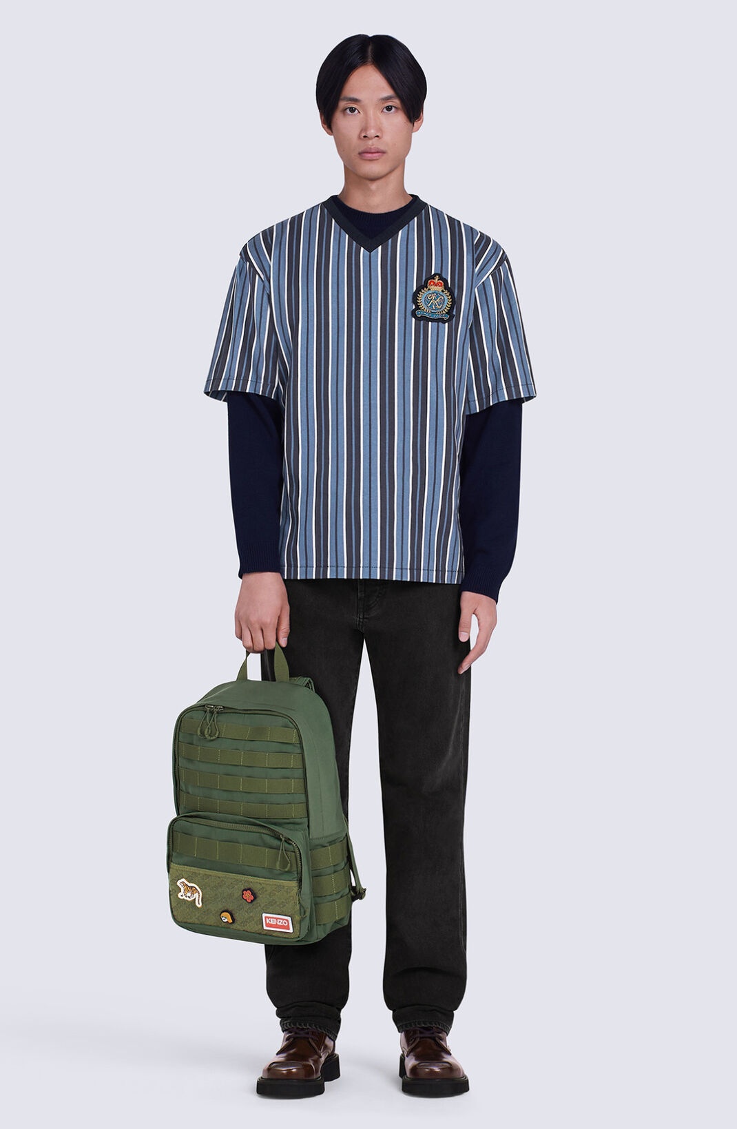 'Varsity' striped oversize T-shirt - 3