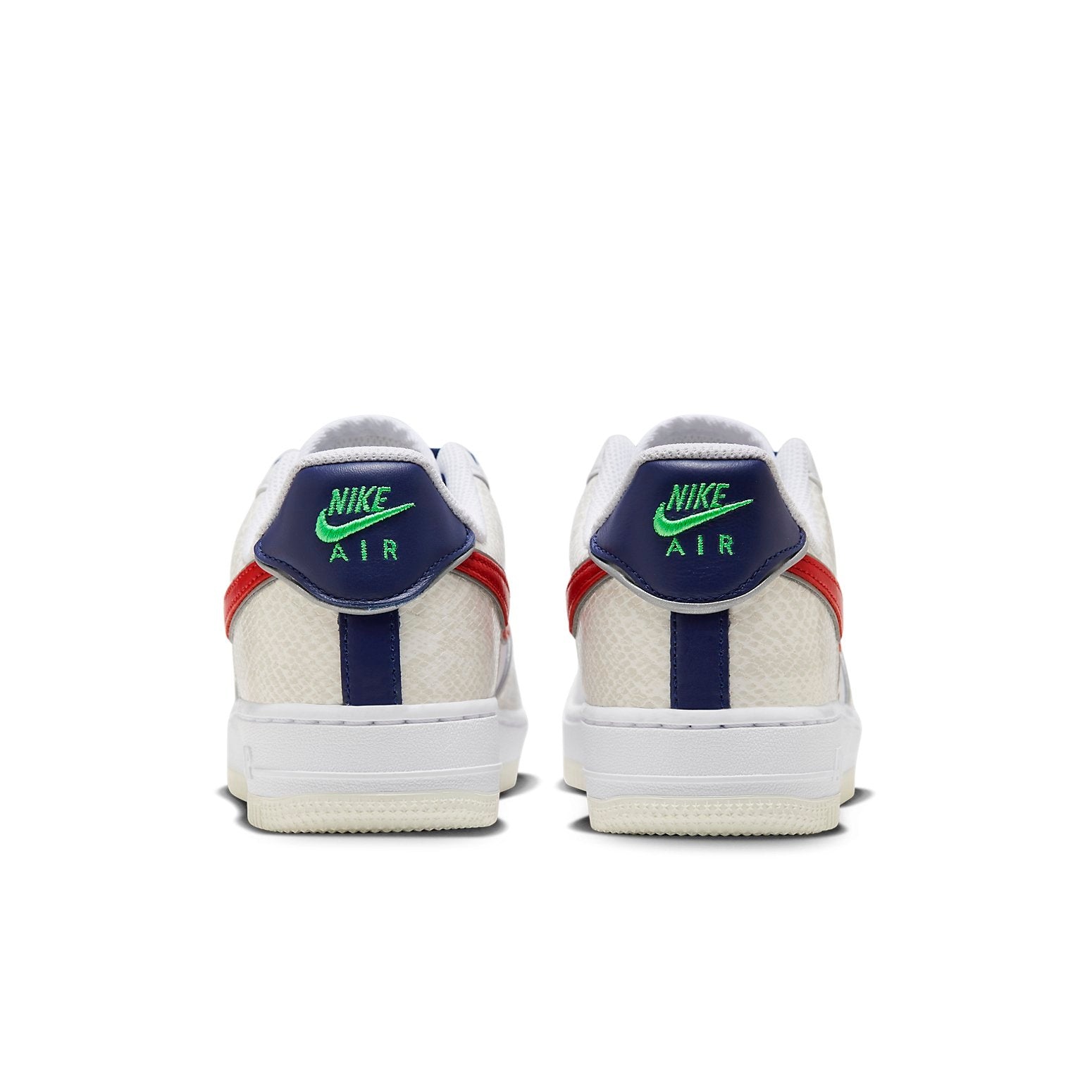 (WMNS) Nike Air Force 1 '07 LX 'Just Do It - White University Red Snakeskin' DV1493-161 - 5