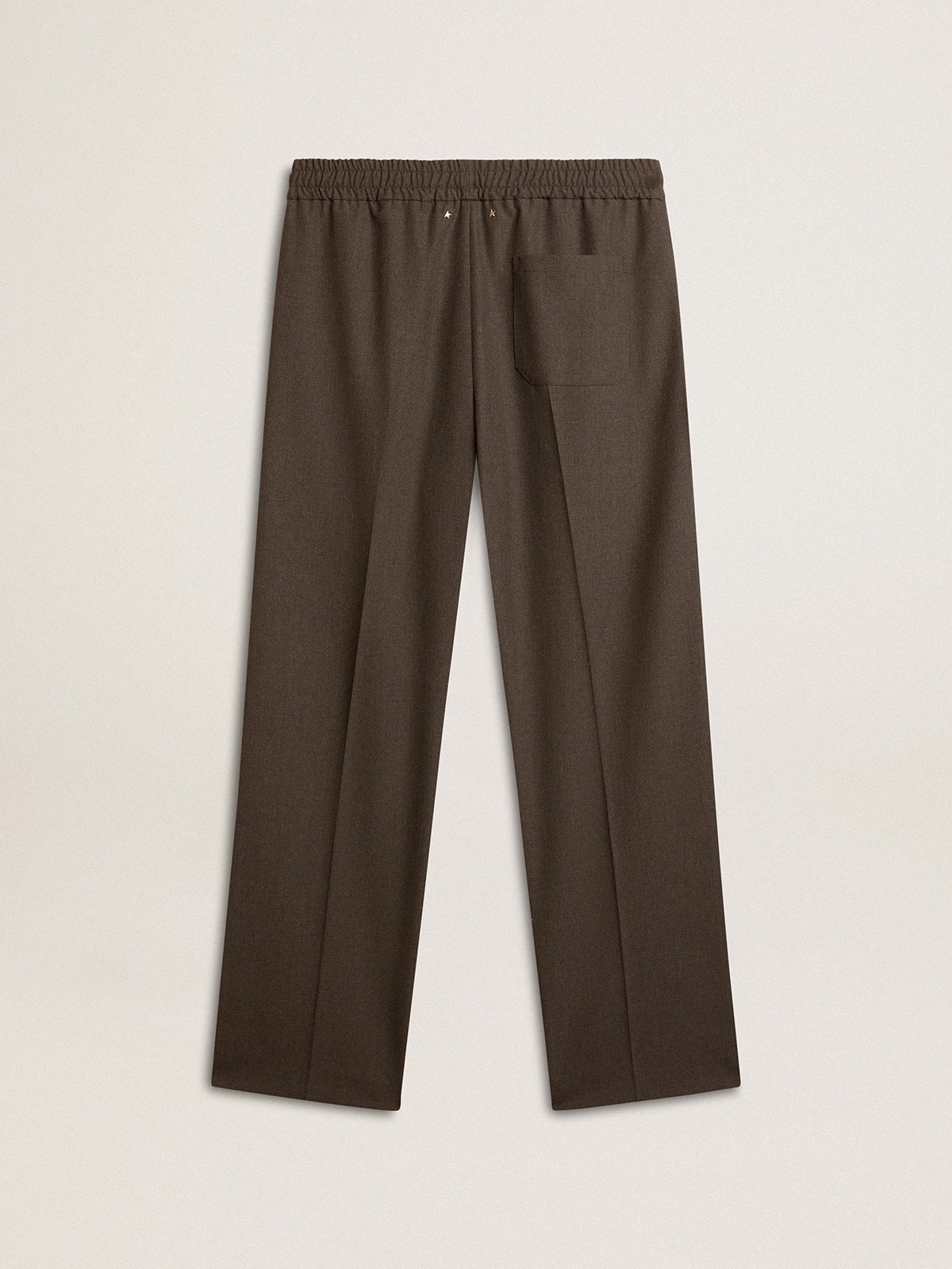 Men's soft pants in anthracite gray wool - 5