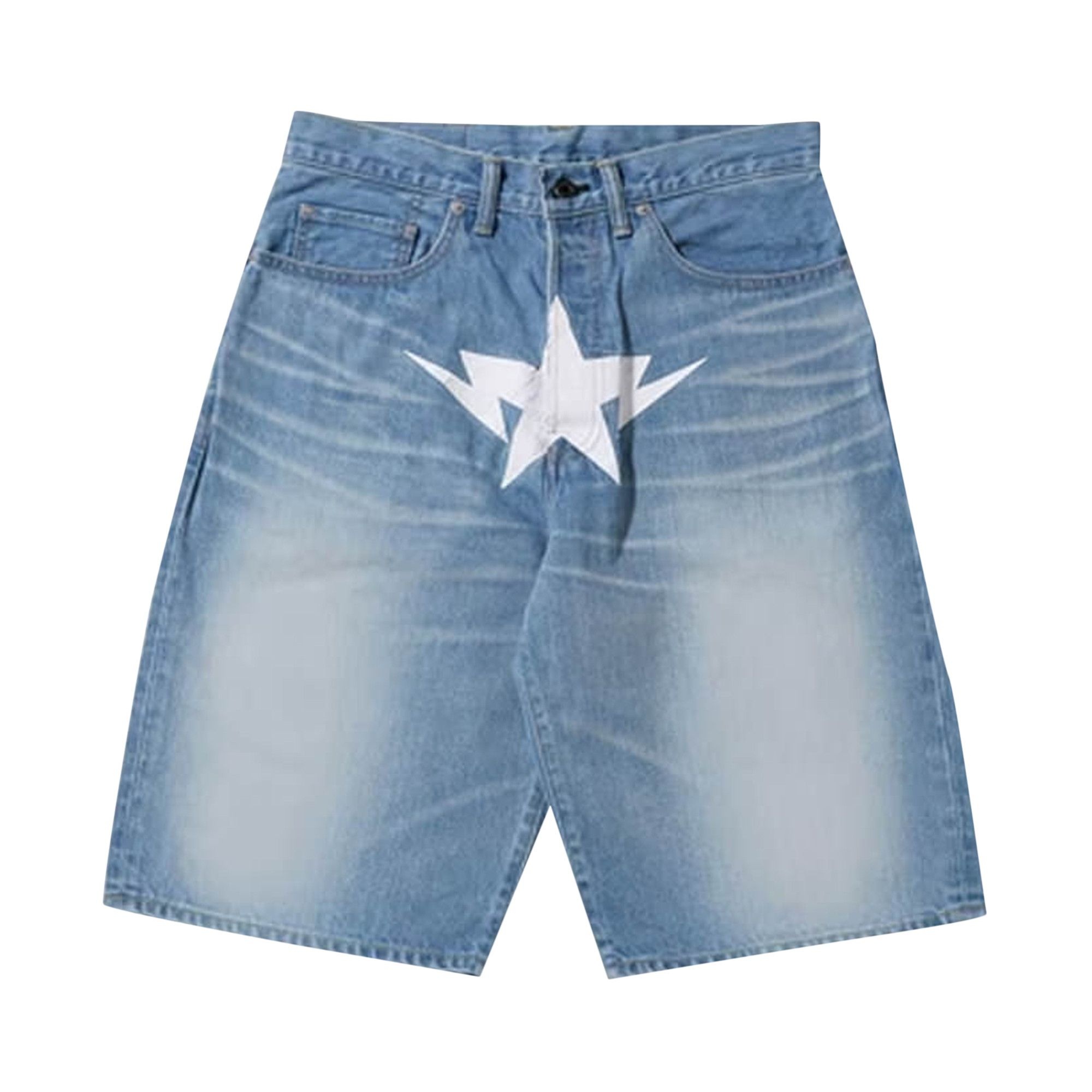 BAPE Twin Sta Denim Shorts 'Indigo' - 1