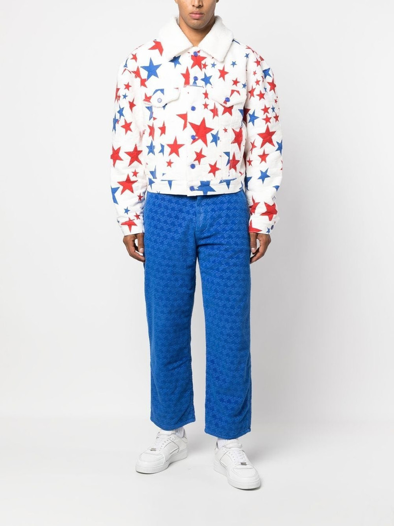 ERL graphic-print corduroy trousers outlook