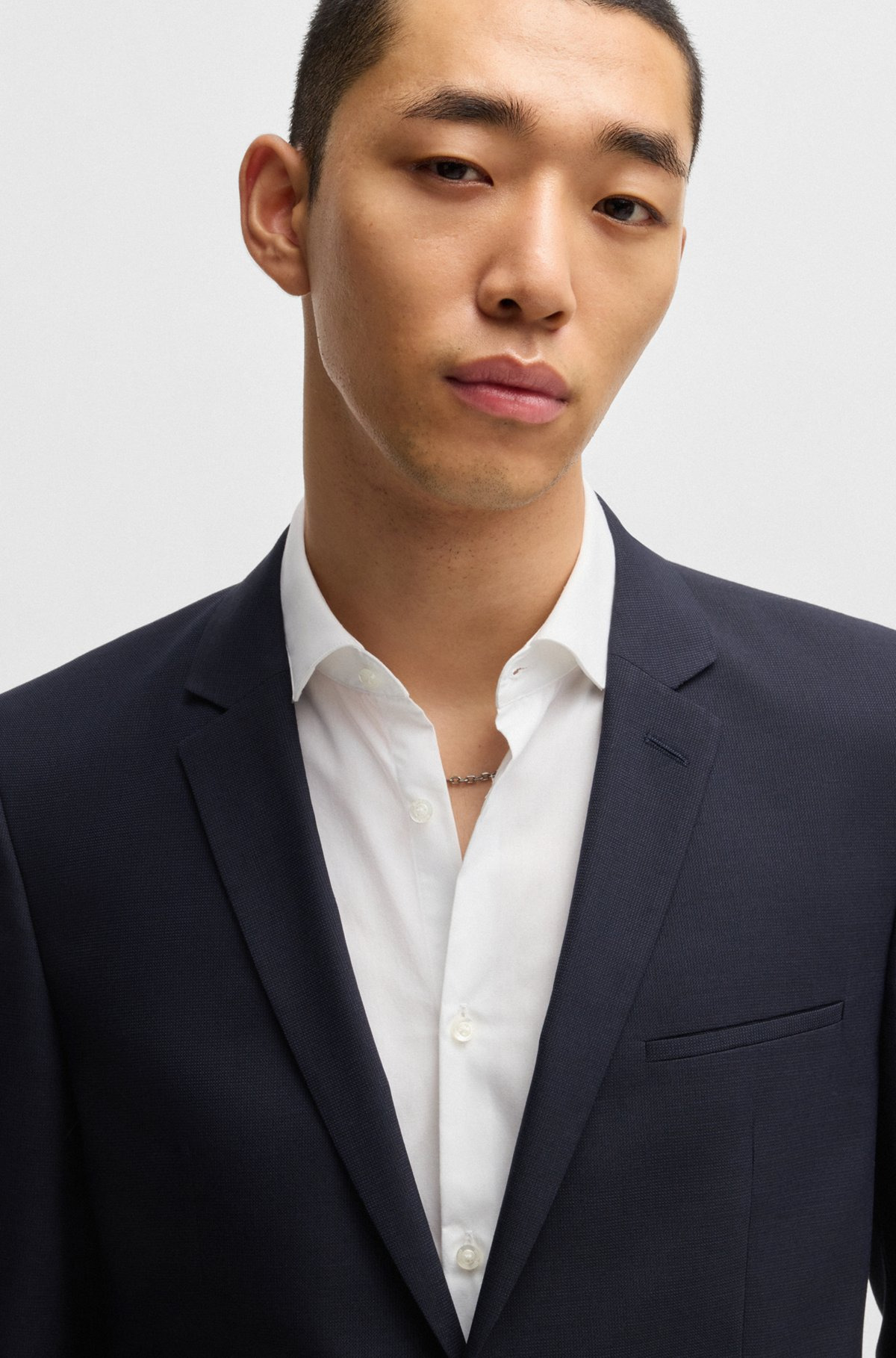 EXTRA-SLIM-FIT SUIT IN MICRO-PATTERNED DOBBY - 4