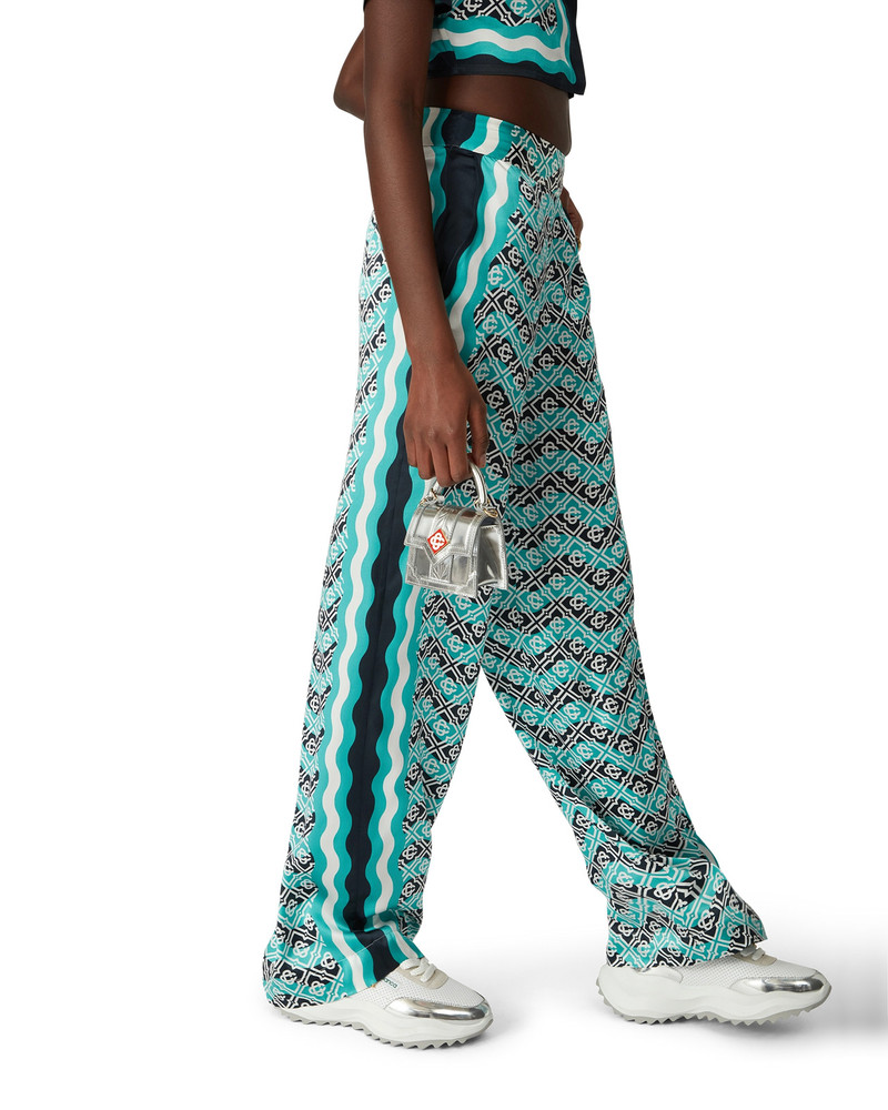 Monogram Wave Silk Trousers | Casablanca Paris 5