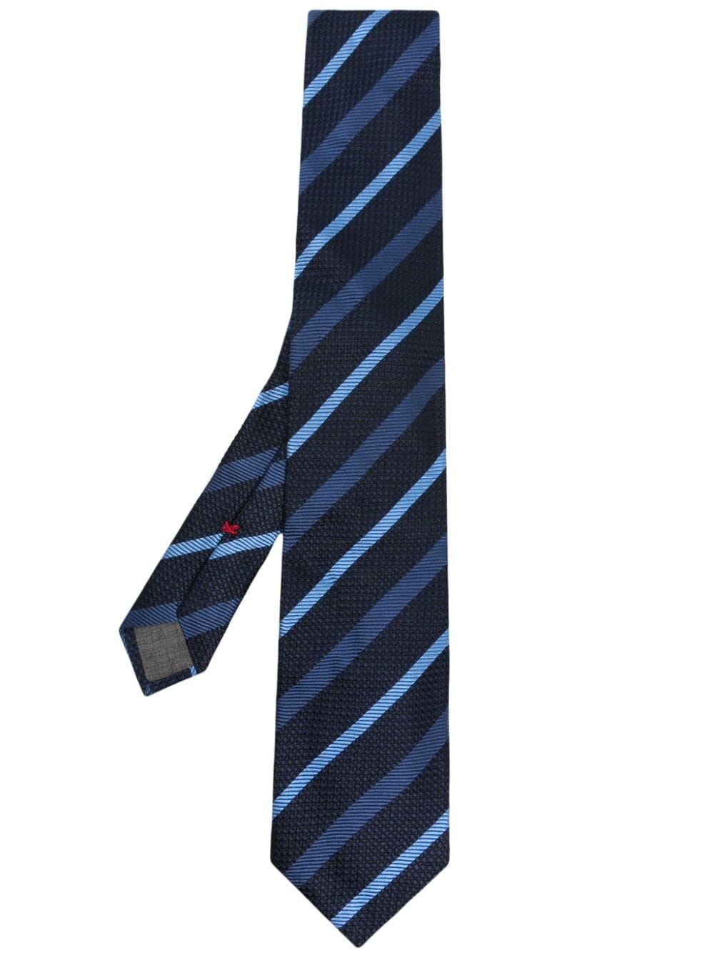 Regimental striped silk tie - 1