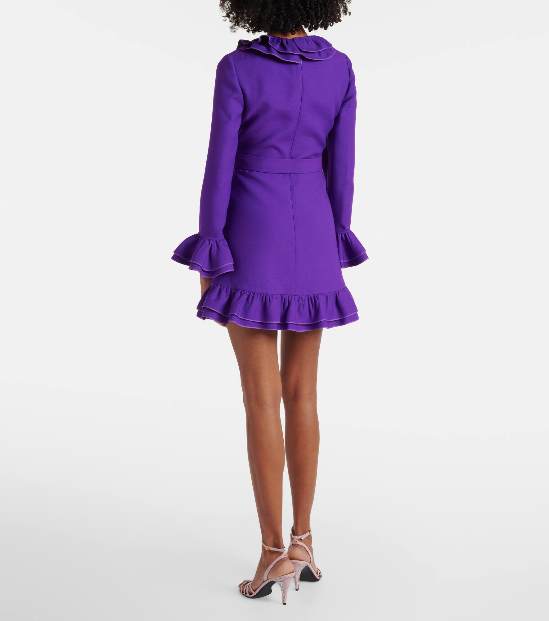 Crepe Couture ruffled wrap dress - 3