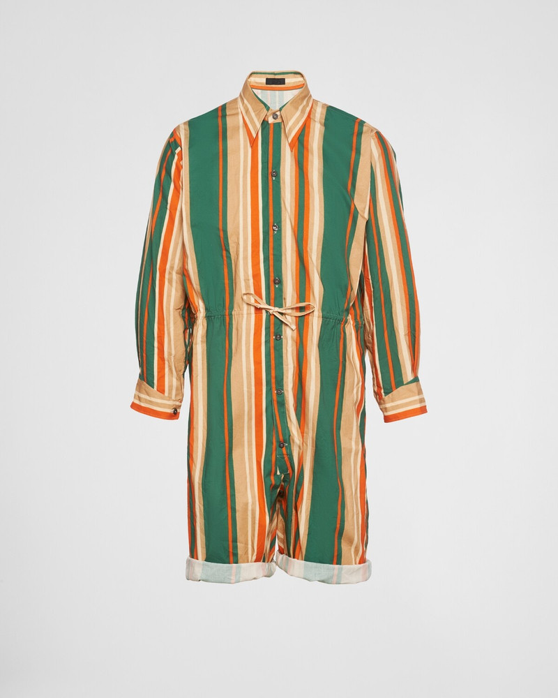 Printed cotton short jumpsuit 1