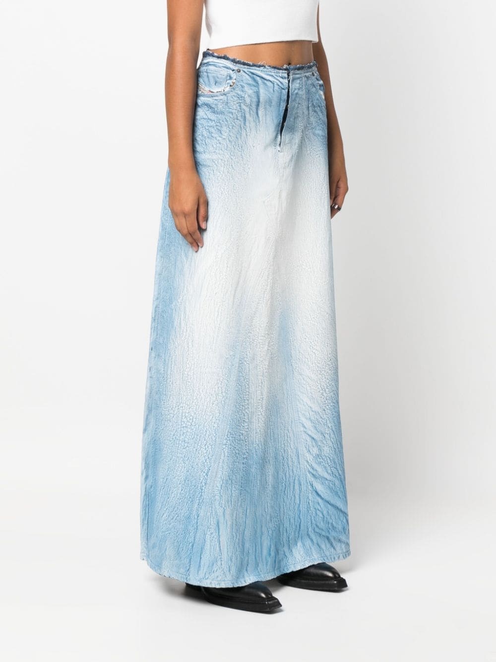washed A-line lyocell maxi skirt - 3