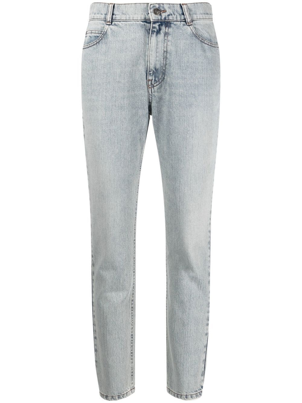 cropped slim-cut jeans - 1