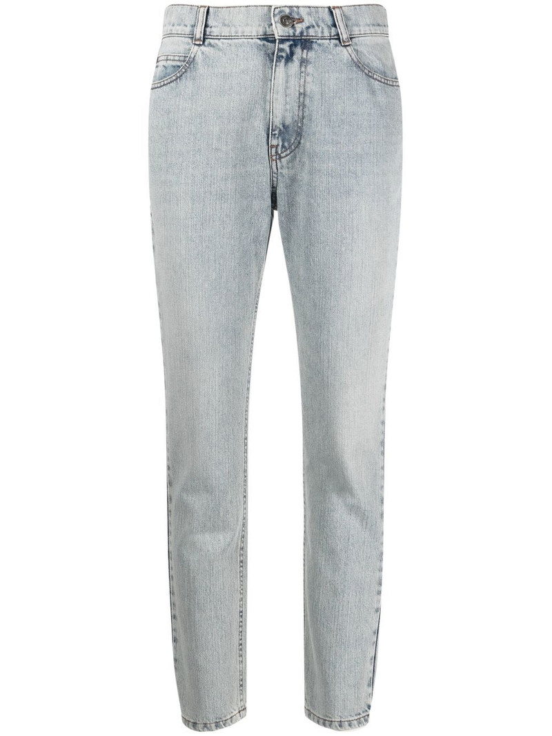 cropped slim-cut jeans 1