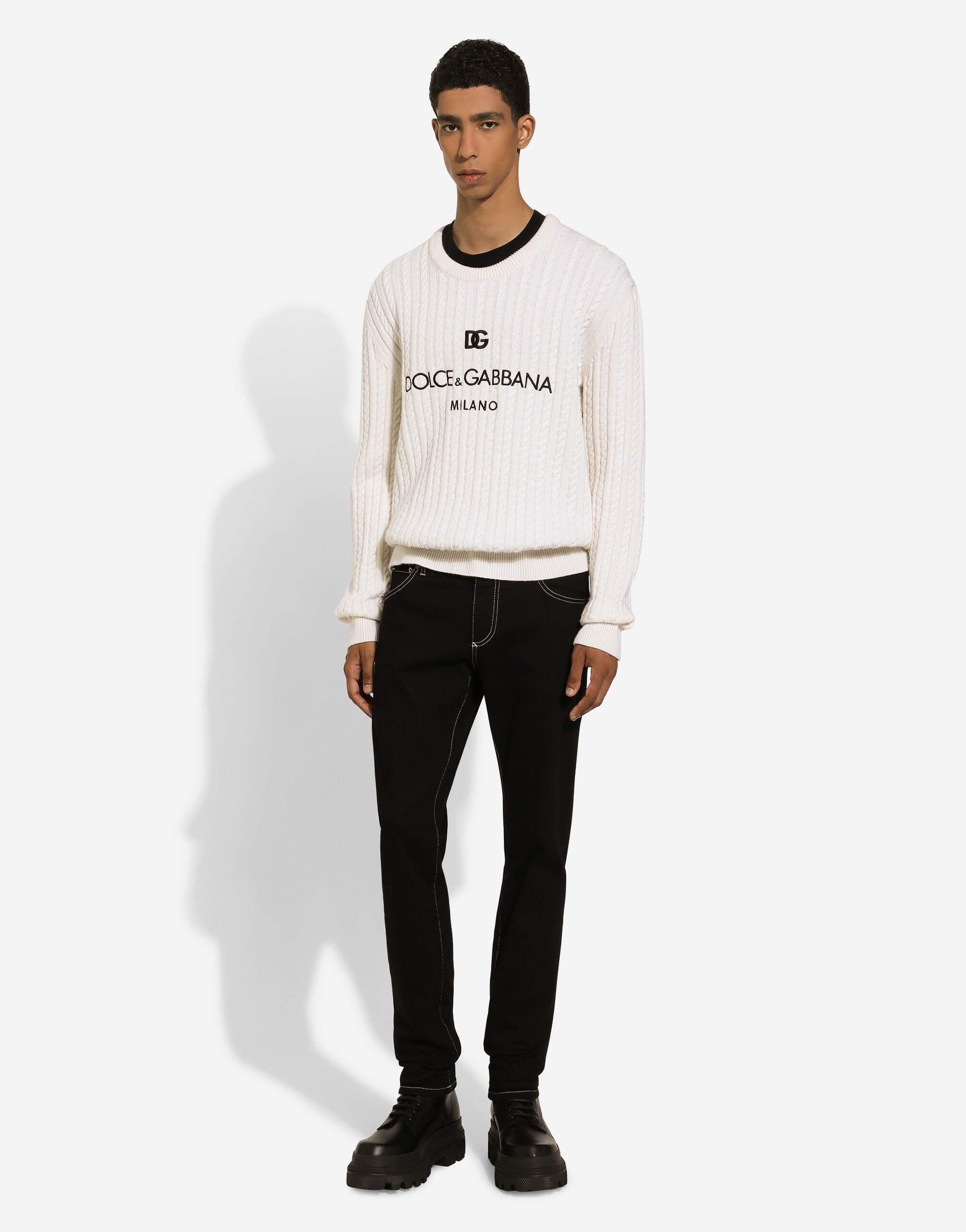 Slim-fit stretch black denim jeans - 2