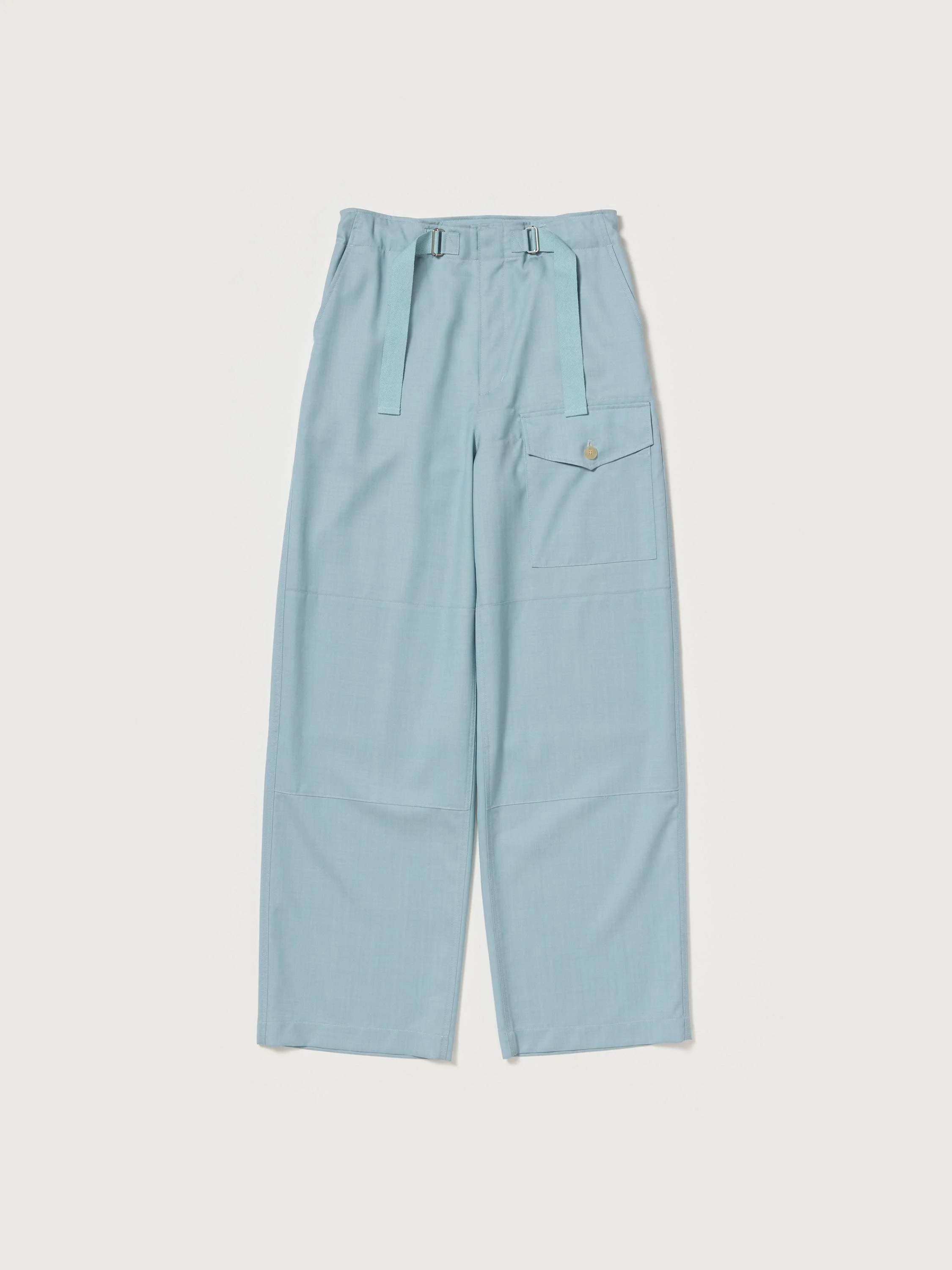 WOOL HERRINGBONE CARGO PANTS - 1