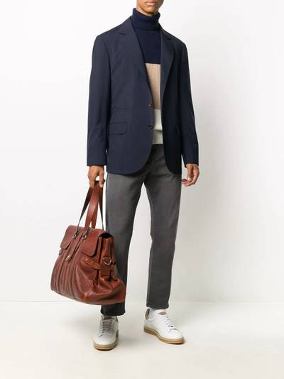 Brunello Cucinelli colour-block roll neck jumper outlook