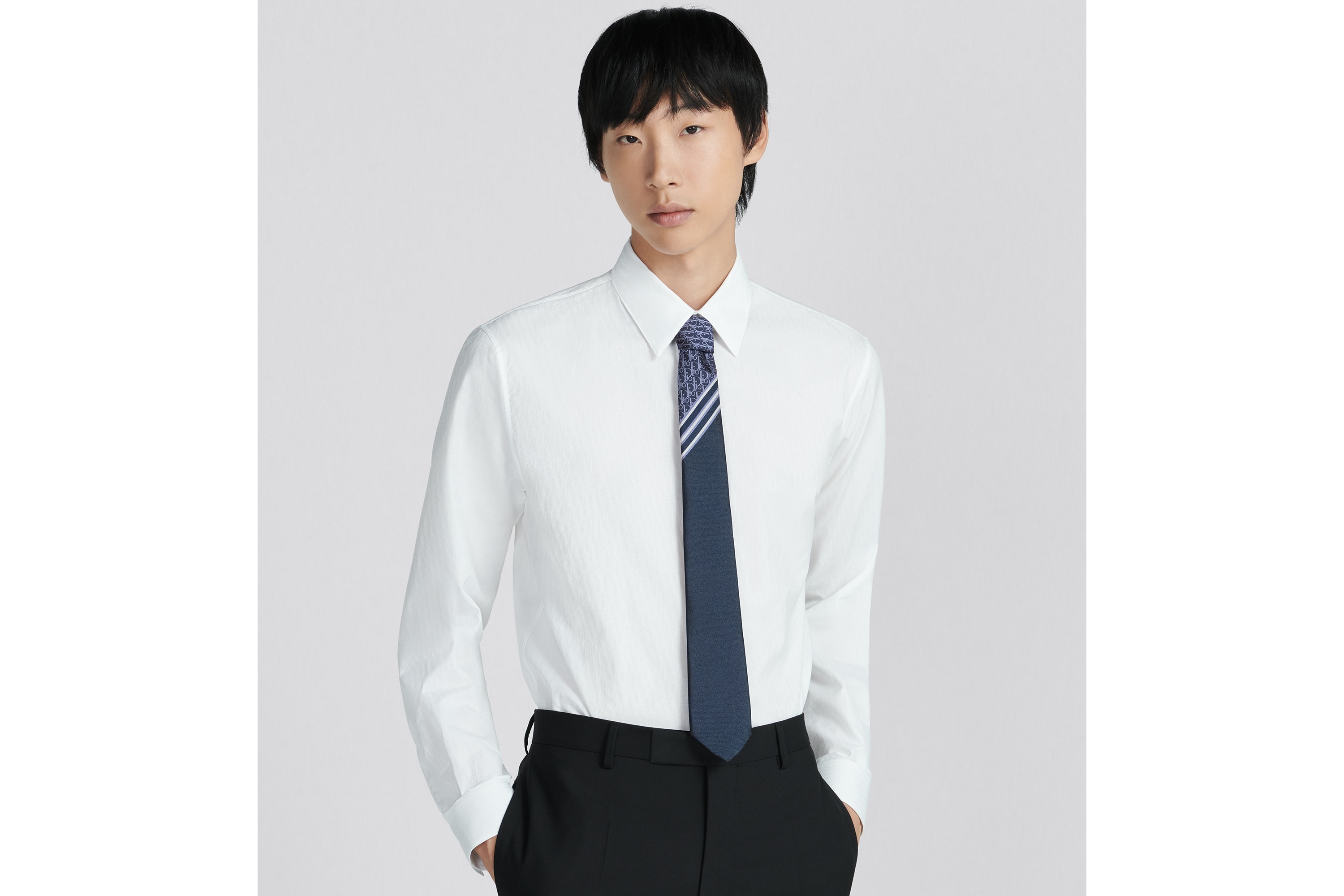Striped Dior Oblique Tie - 4