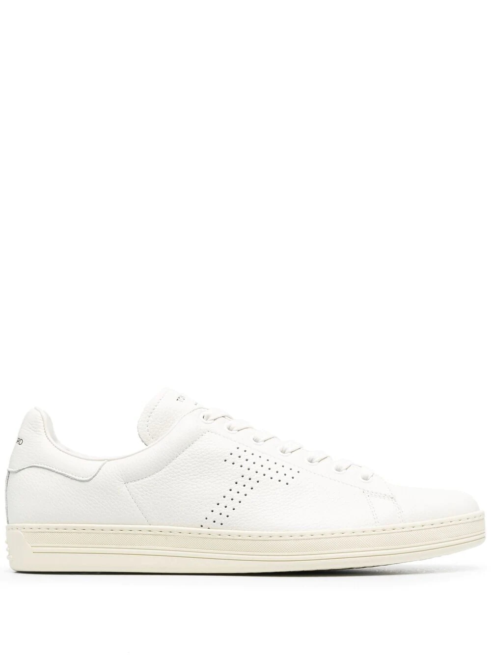 punch-hole detail lace-up sneakers - 1