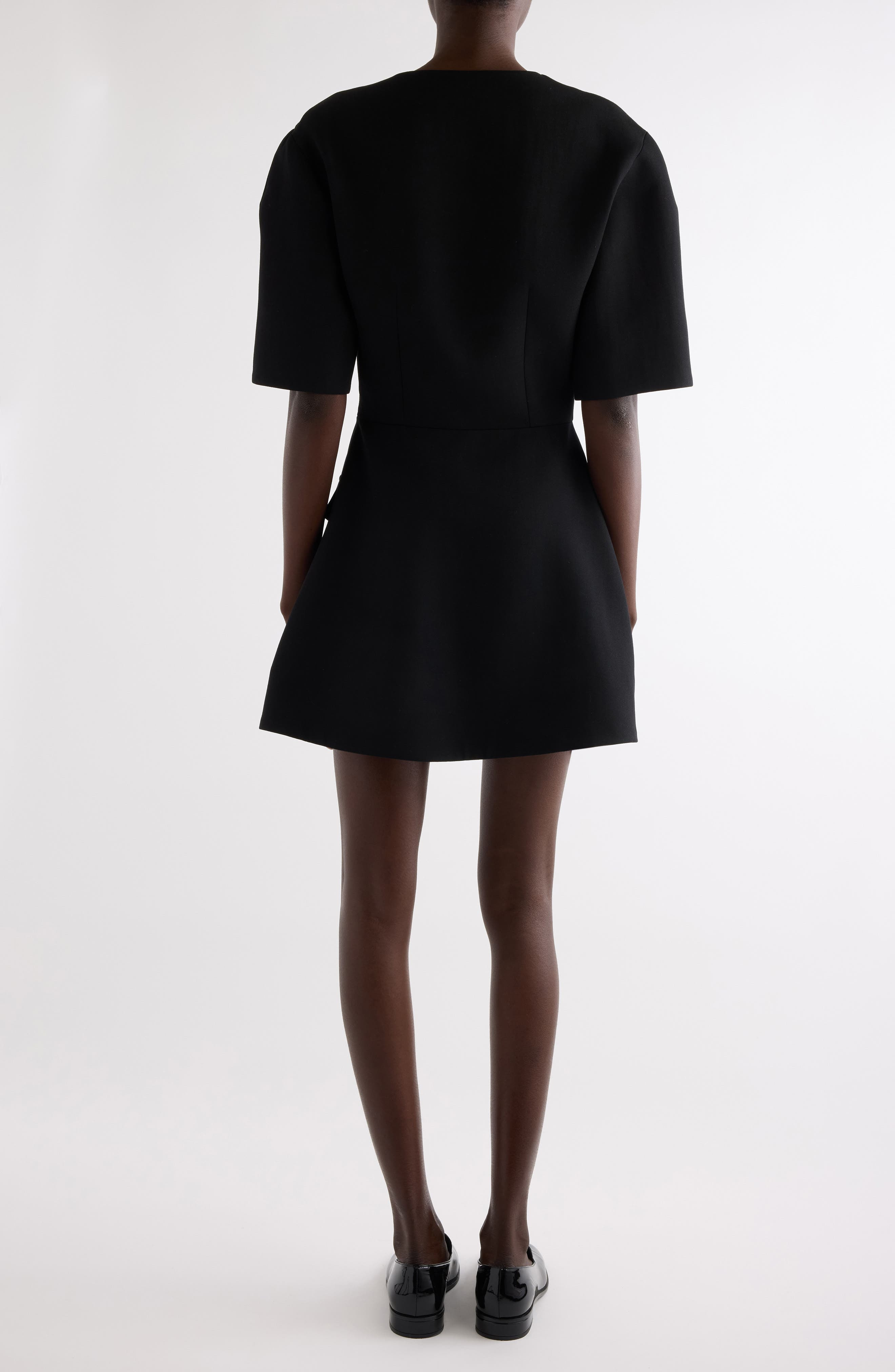 Givenchy Cocoon Wool Grain de Poudre Minidress in Black at Nordstrom - 3