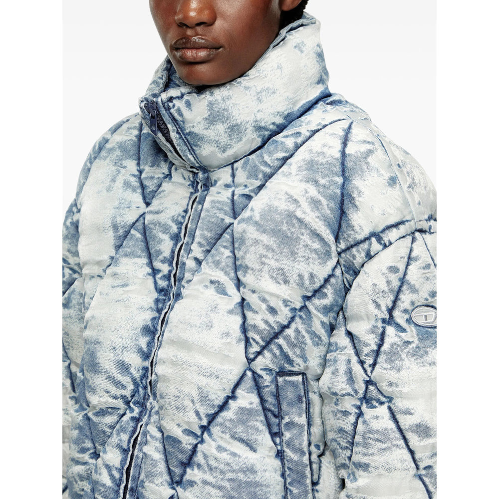 Diesel Blue Jackets - Puffer Jackets Women - 2