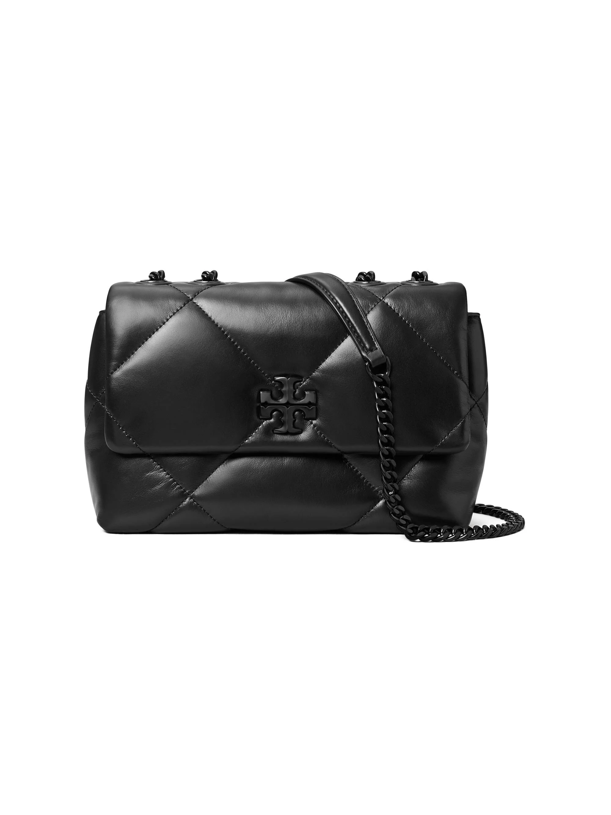 Women's Small Kira Diamond-Quilted Leather Crossbody Bag - Black - 1